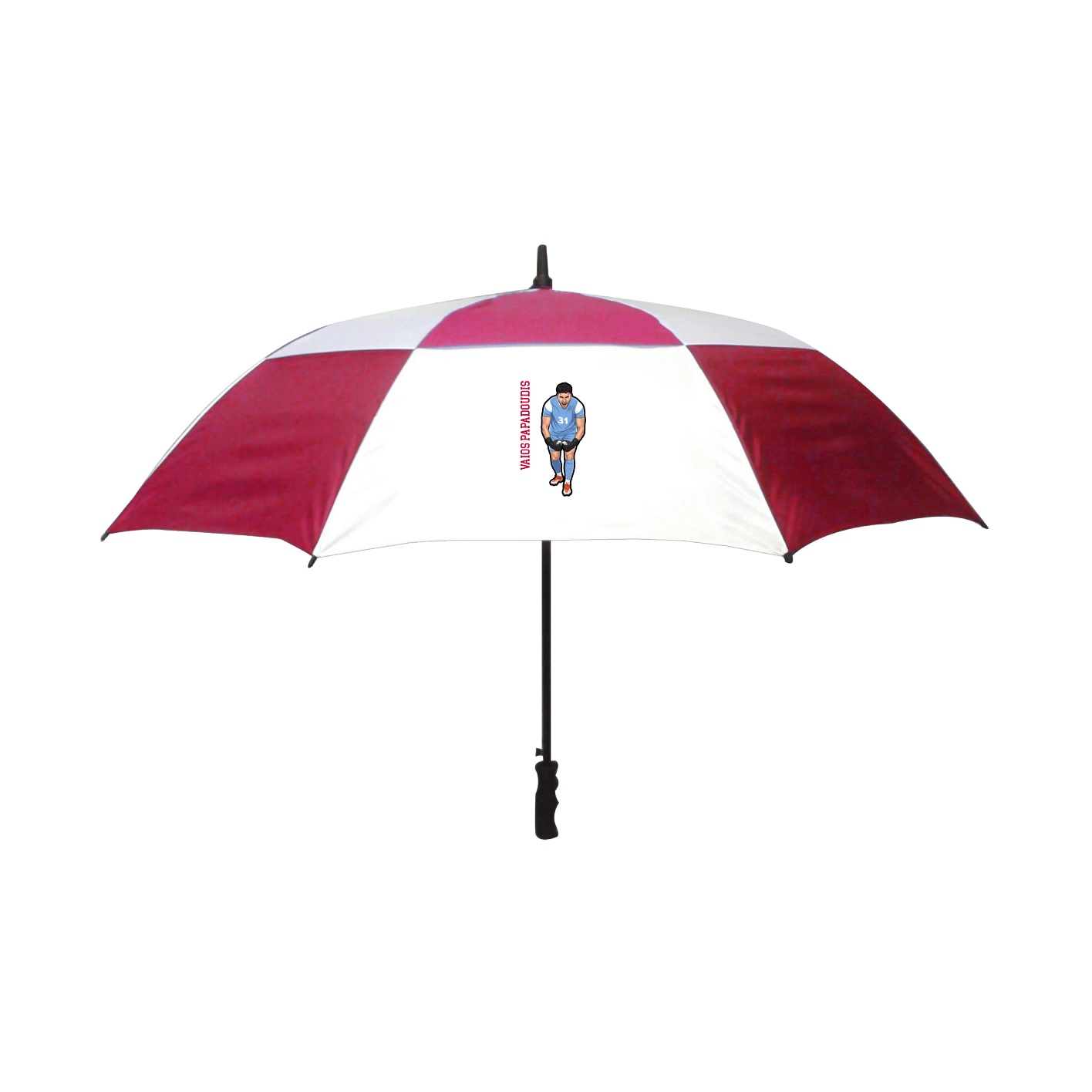 Golf Umbrella — Name Vertical in Red