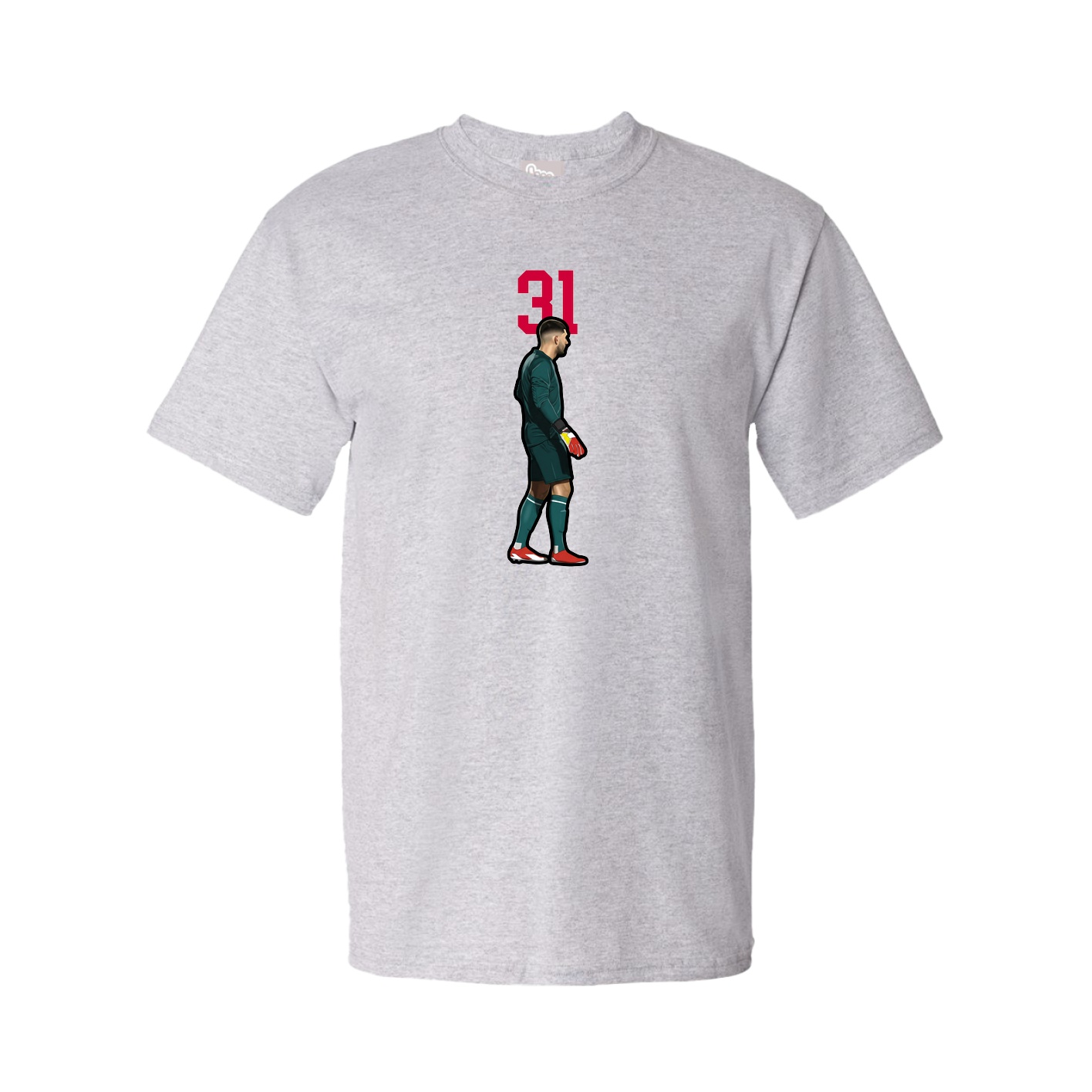 Youth Tee — Number Top in Grey