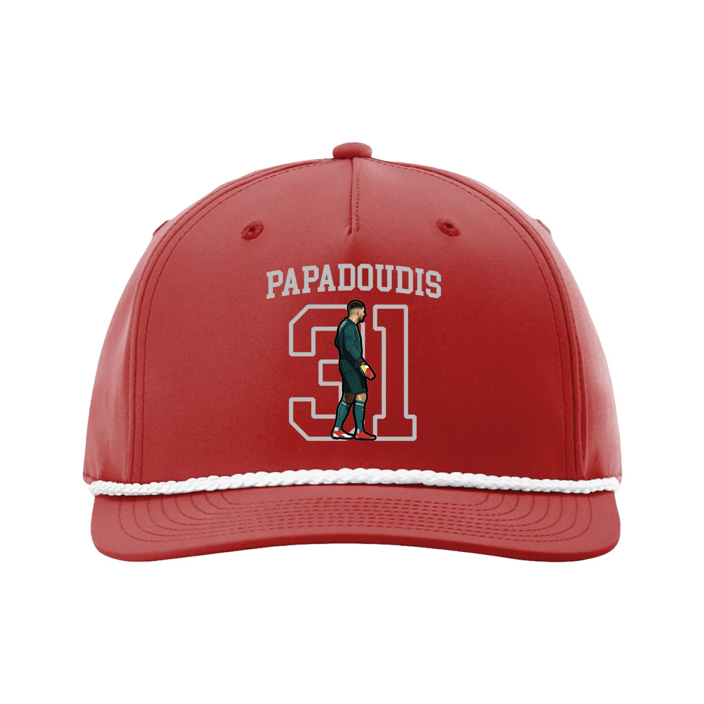 Five-Panel Classic Rope Cap — Shirsey in Red