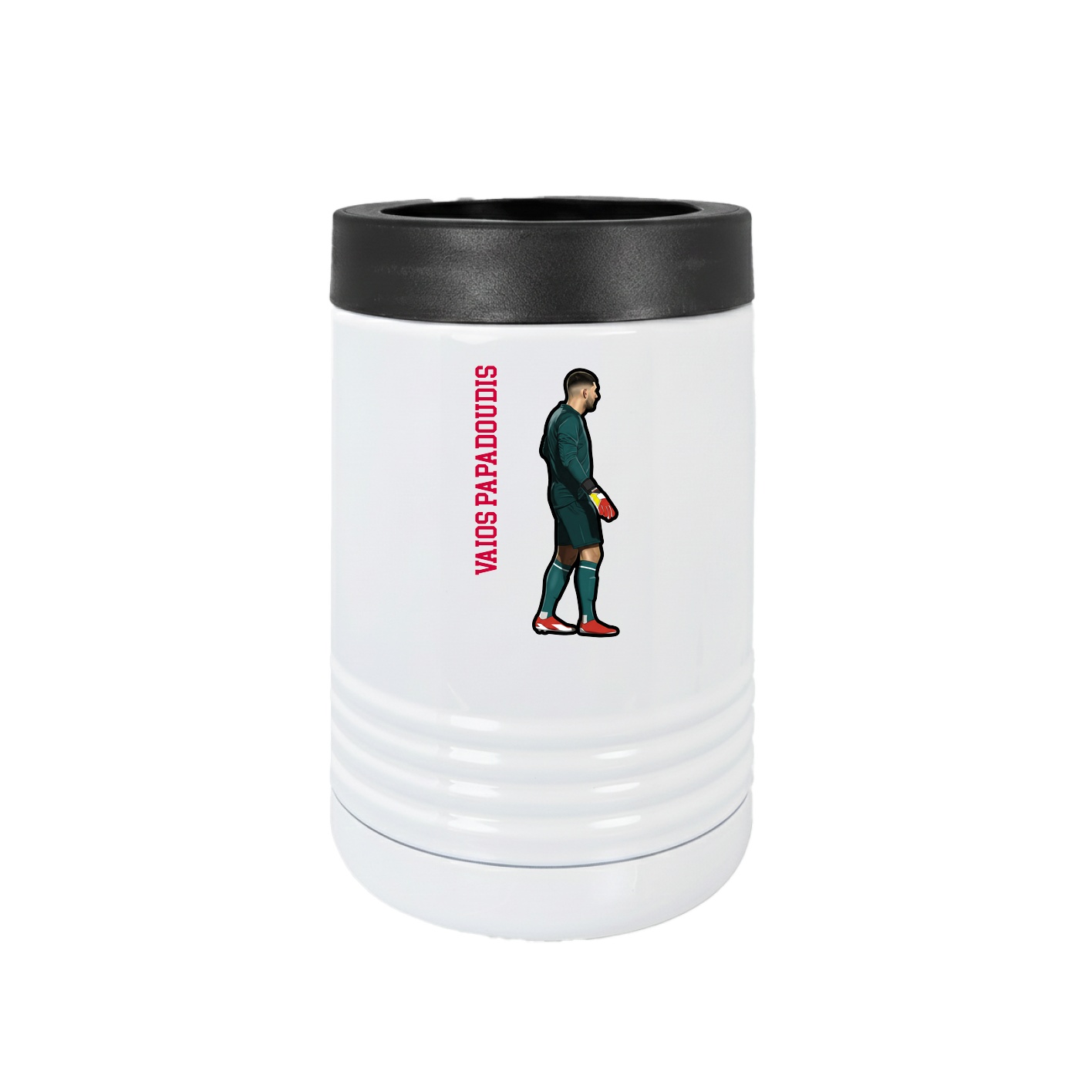 Beverage Holder — Name Vertical in White