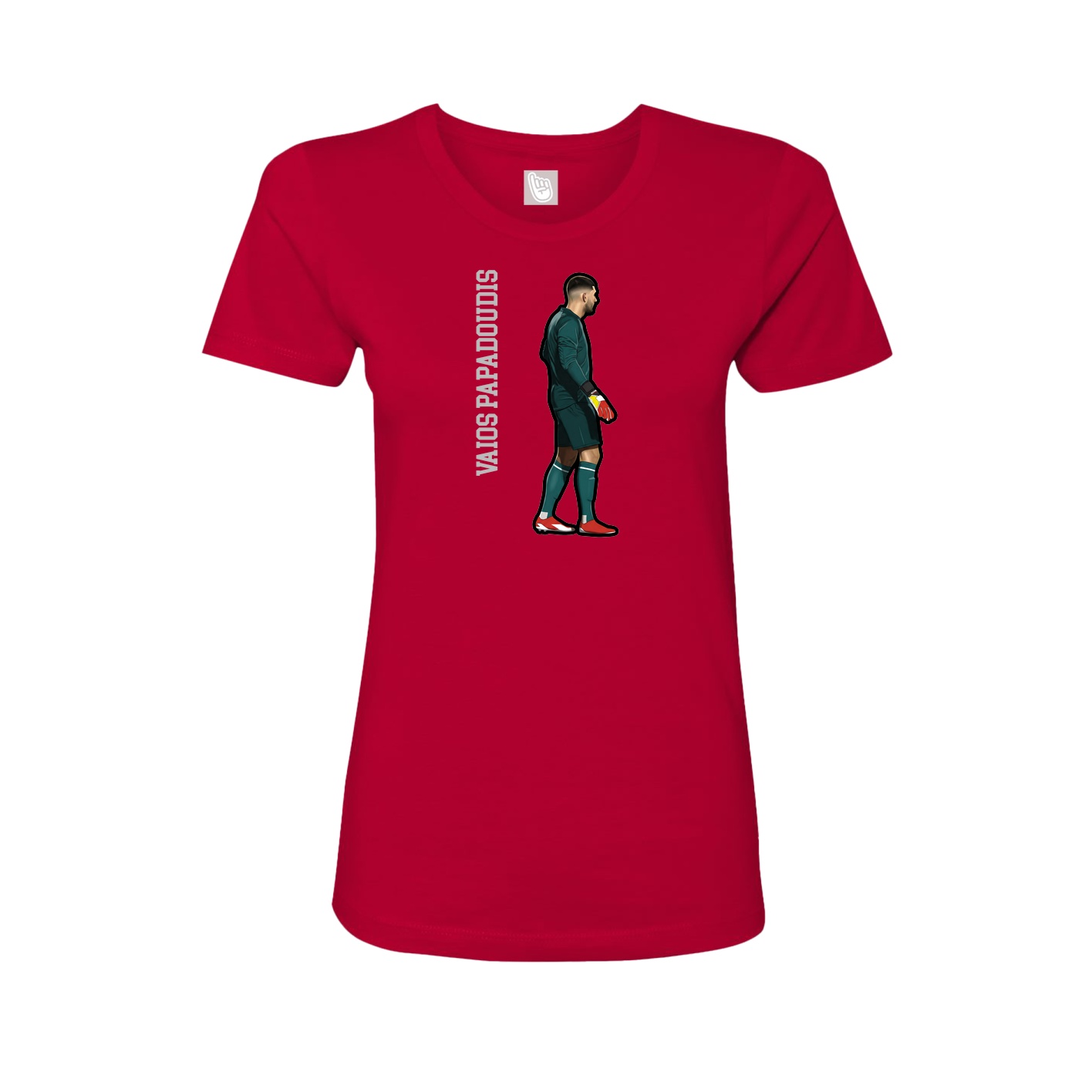 Womens Tee — Name Vertical in Red