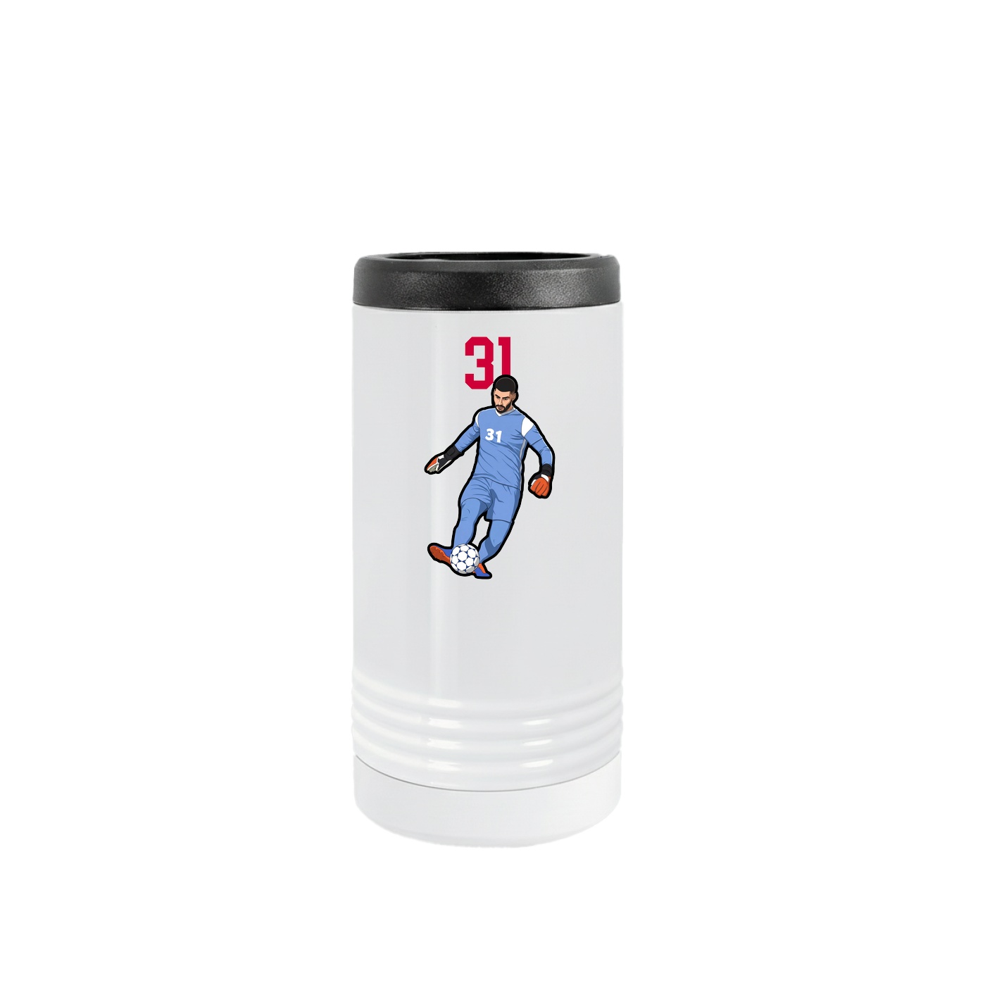 Slim Beverage Holder — Number Top in White