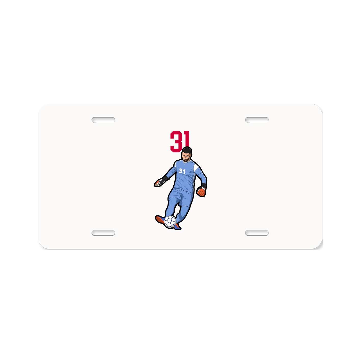 License Plate — Number Top in Classic