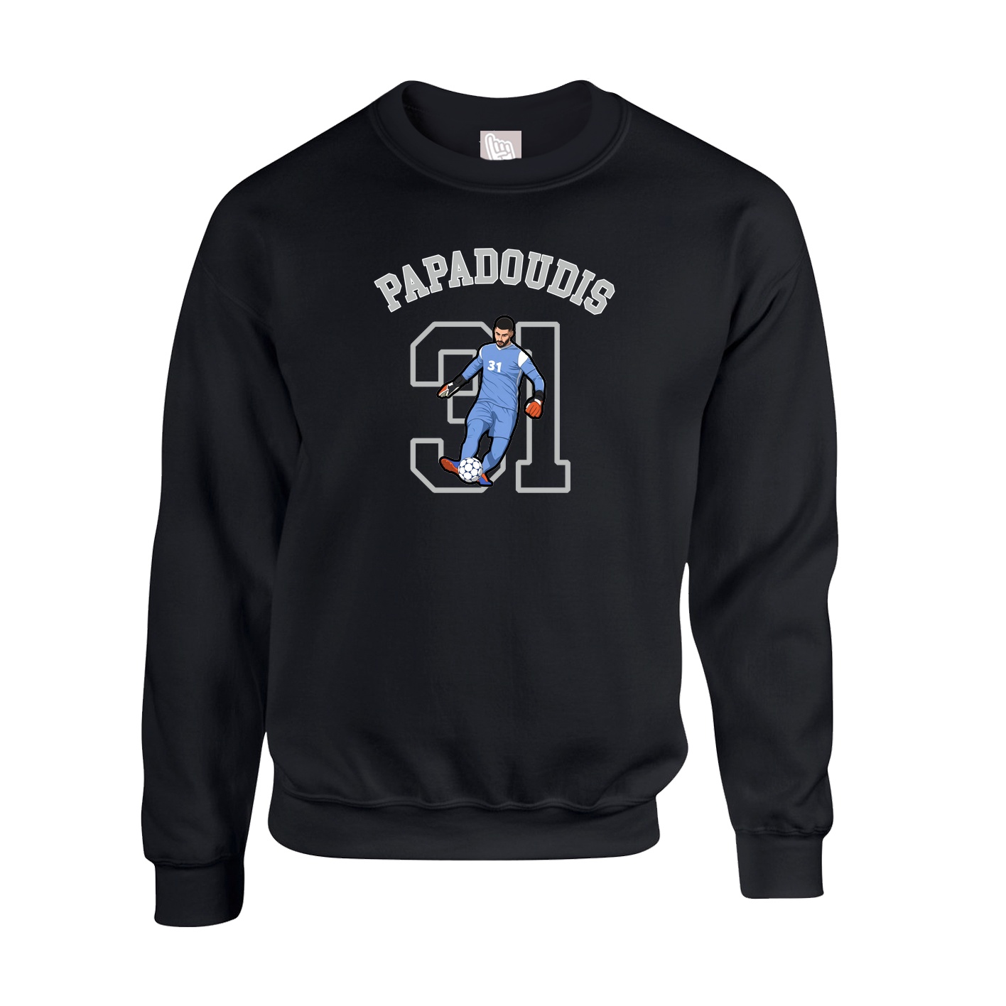 Fleece Crew — Shirsey Arch in Black
