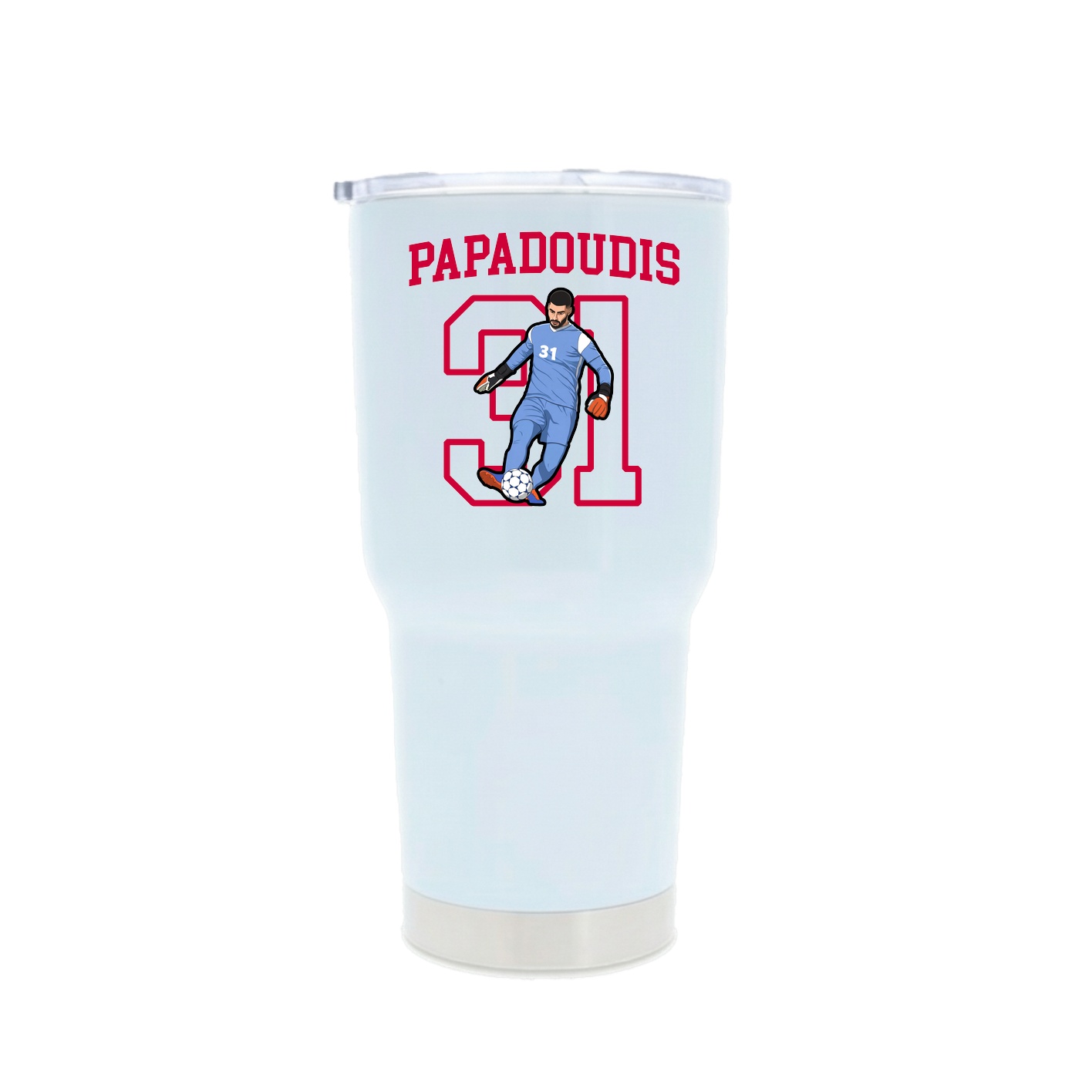 30oz Stainless Steel Tumbler — Shirsey in White