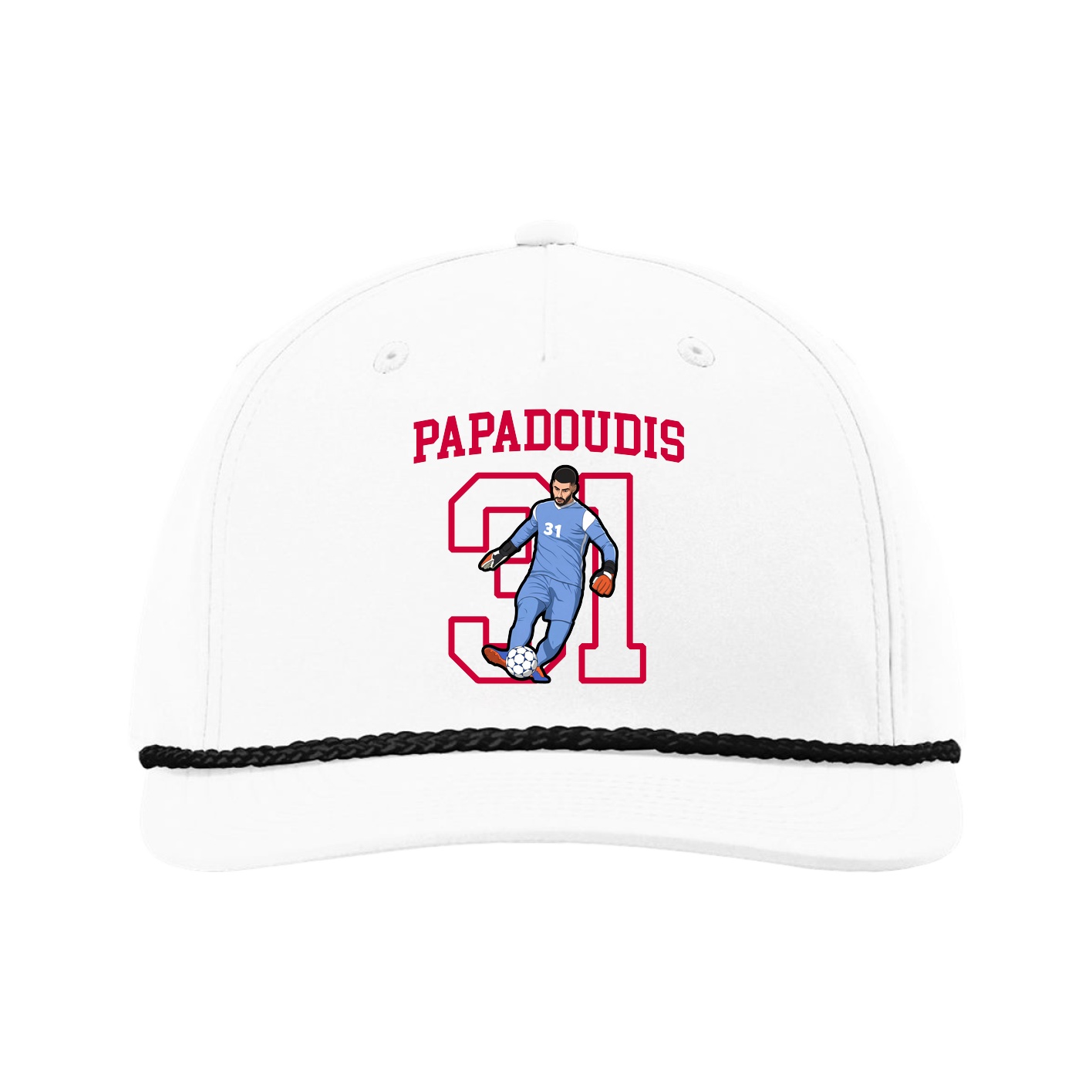 Five-Panel Classic Rope Cap — Shirsey in White