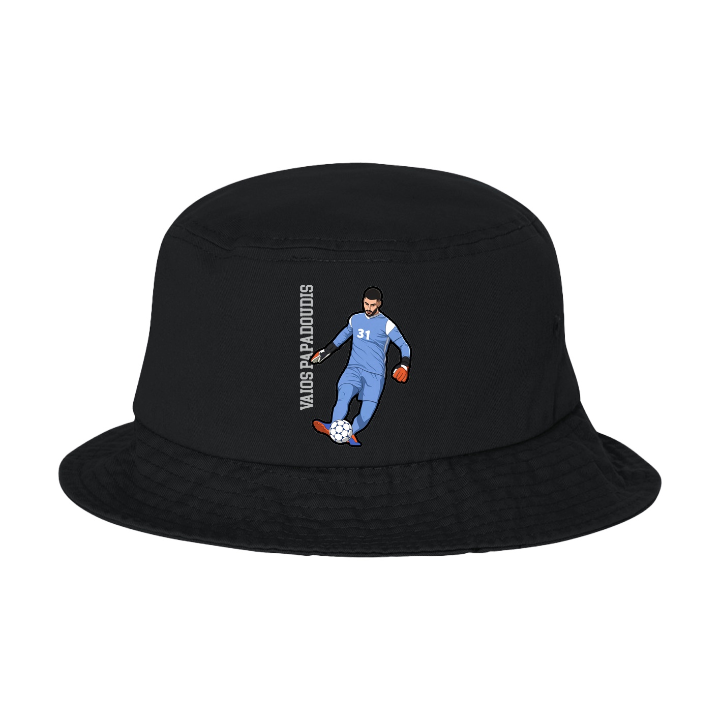 Bucket Cap — Name Vertical in Black