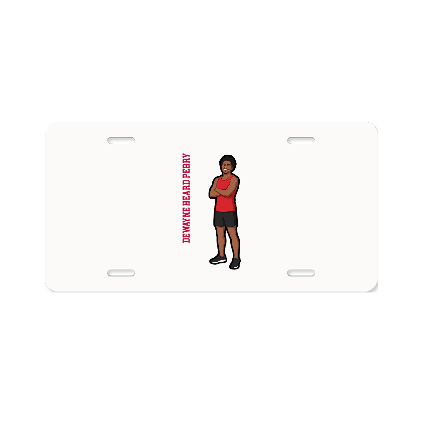 License Plate — Name Vertical in Classic