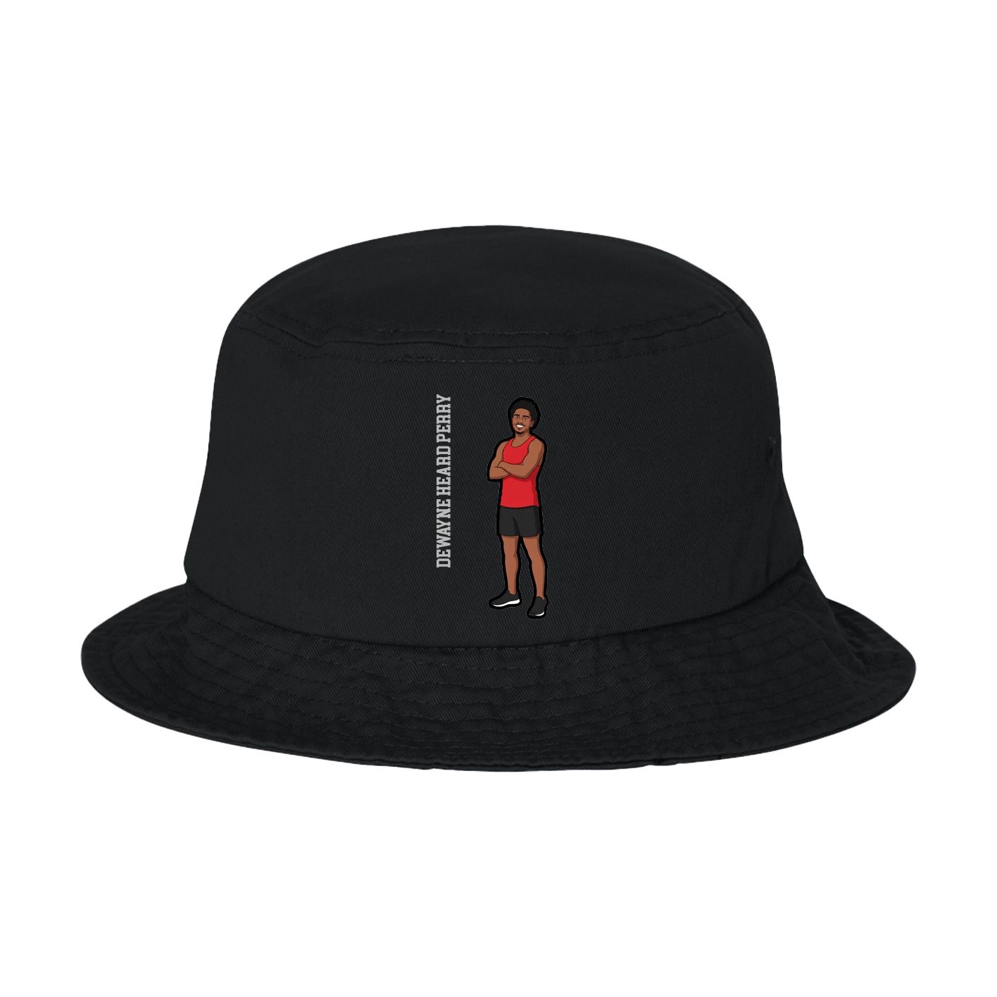 Bucket Cap — Name Vertical in Black