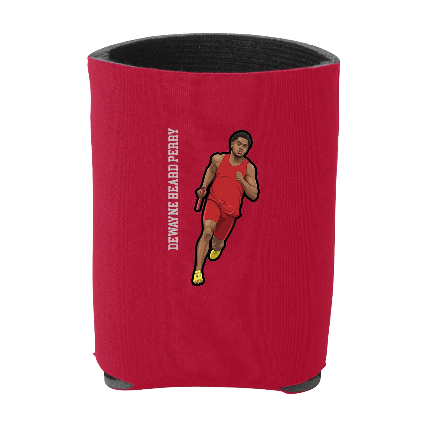 Can Holder — Name Vertical in Red