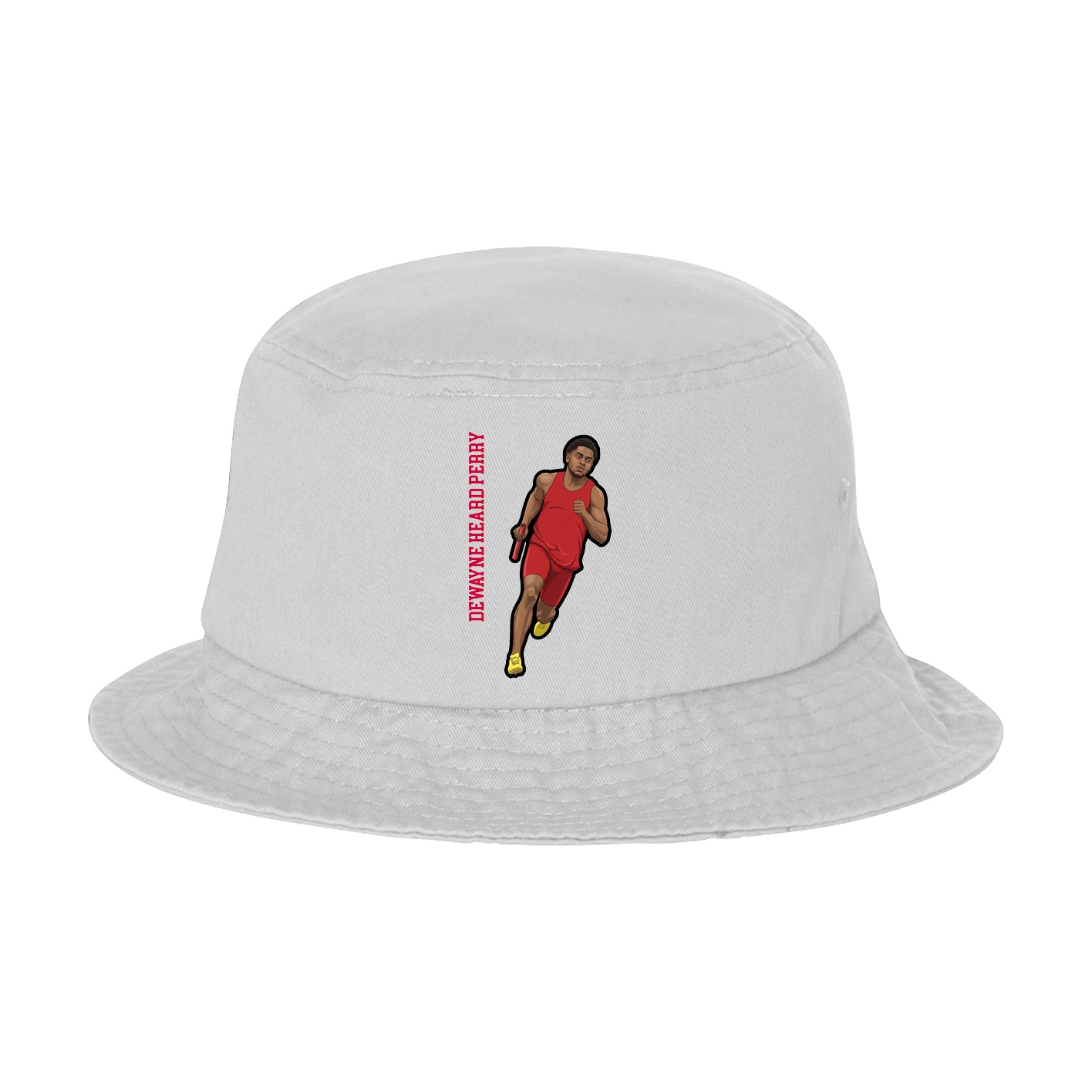 Bucket Cap — Name Vertical in White