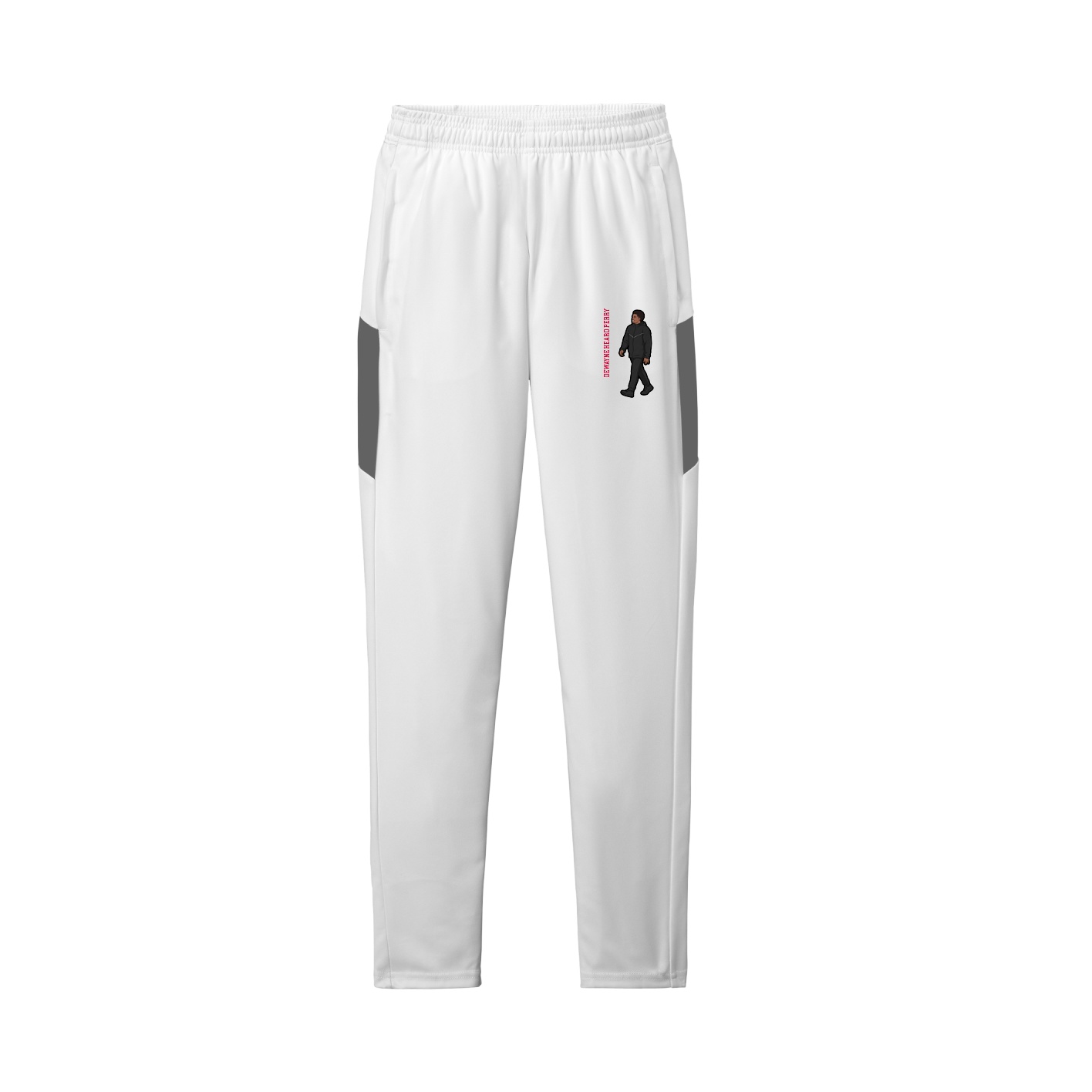 Team Travel Pant — Name Vertical in White/Grey