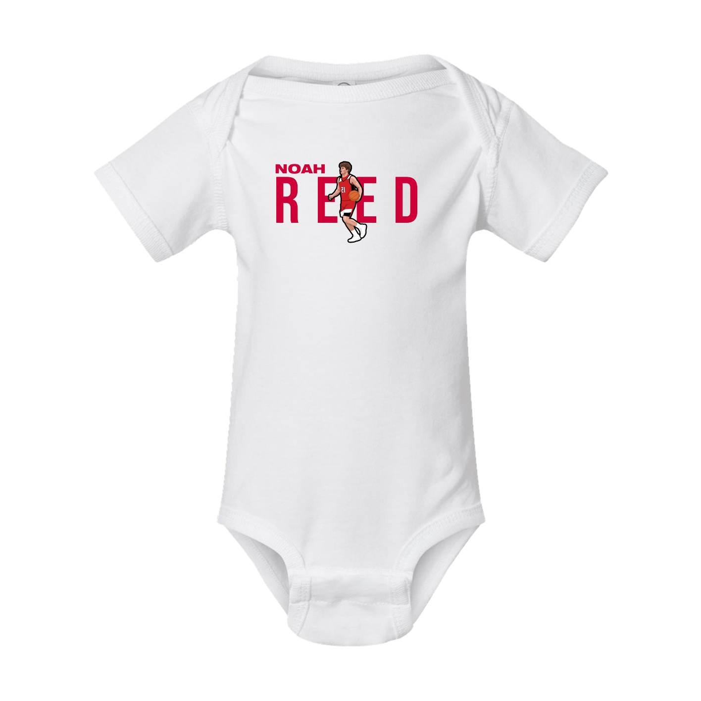 Baby Onesie — Player Name in White