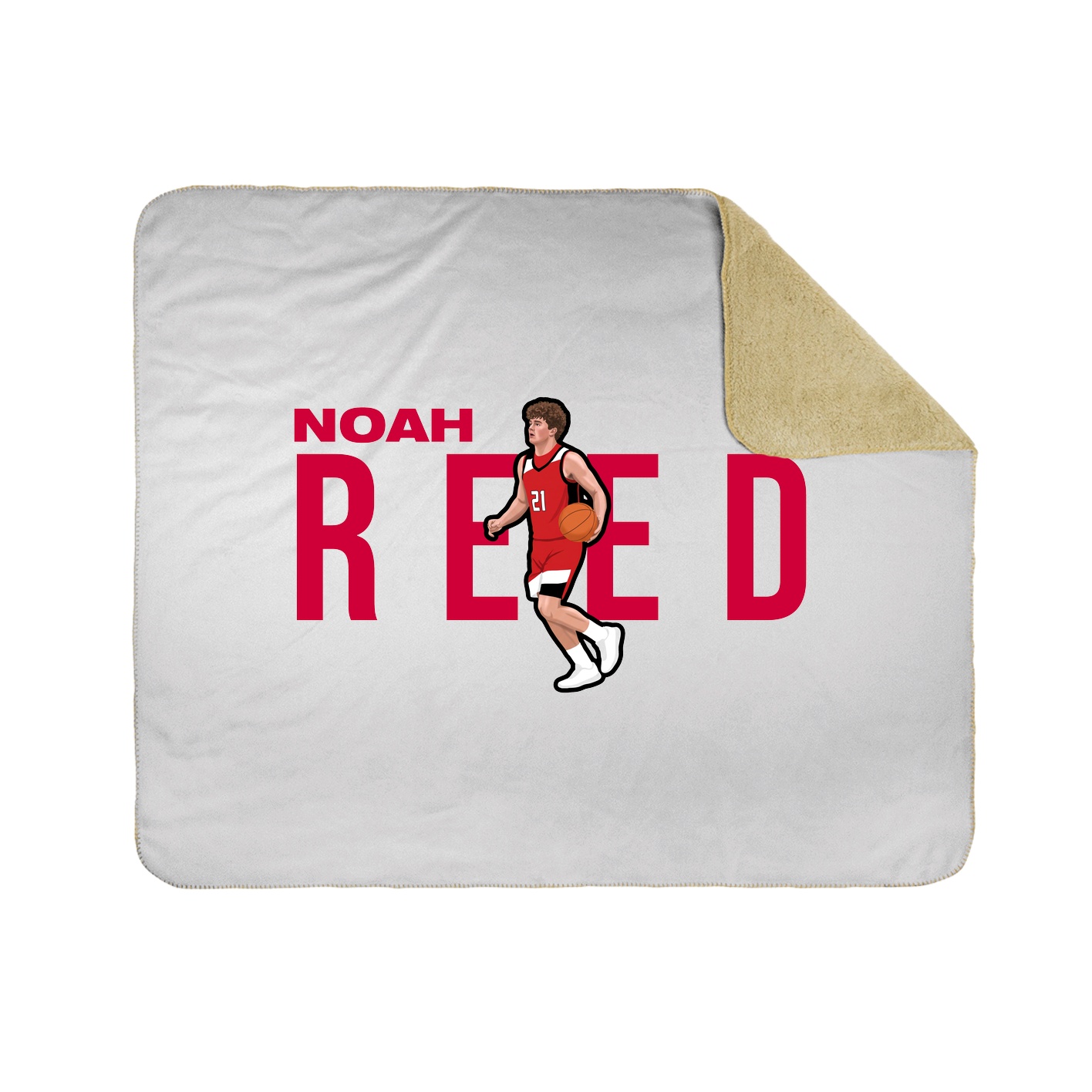 Throw Blanket — Player Name in White