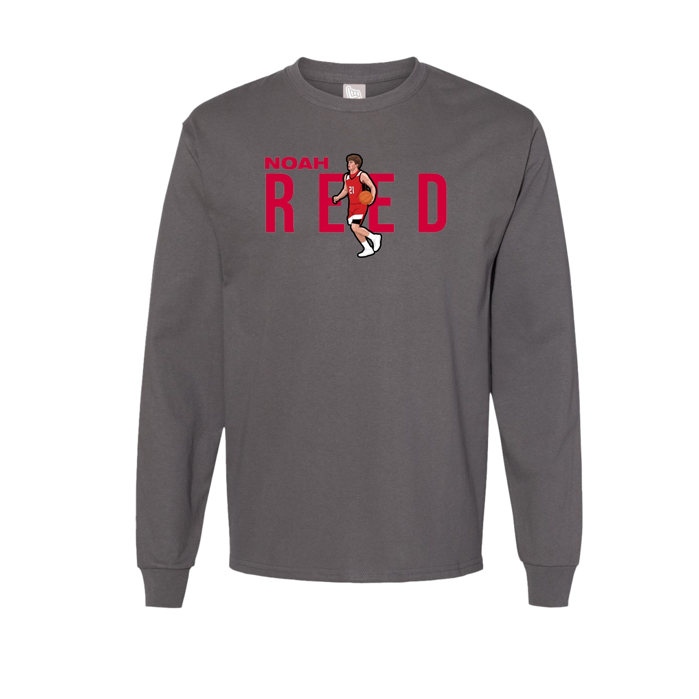 Long Sleeve Tee — Player Name in Grey