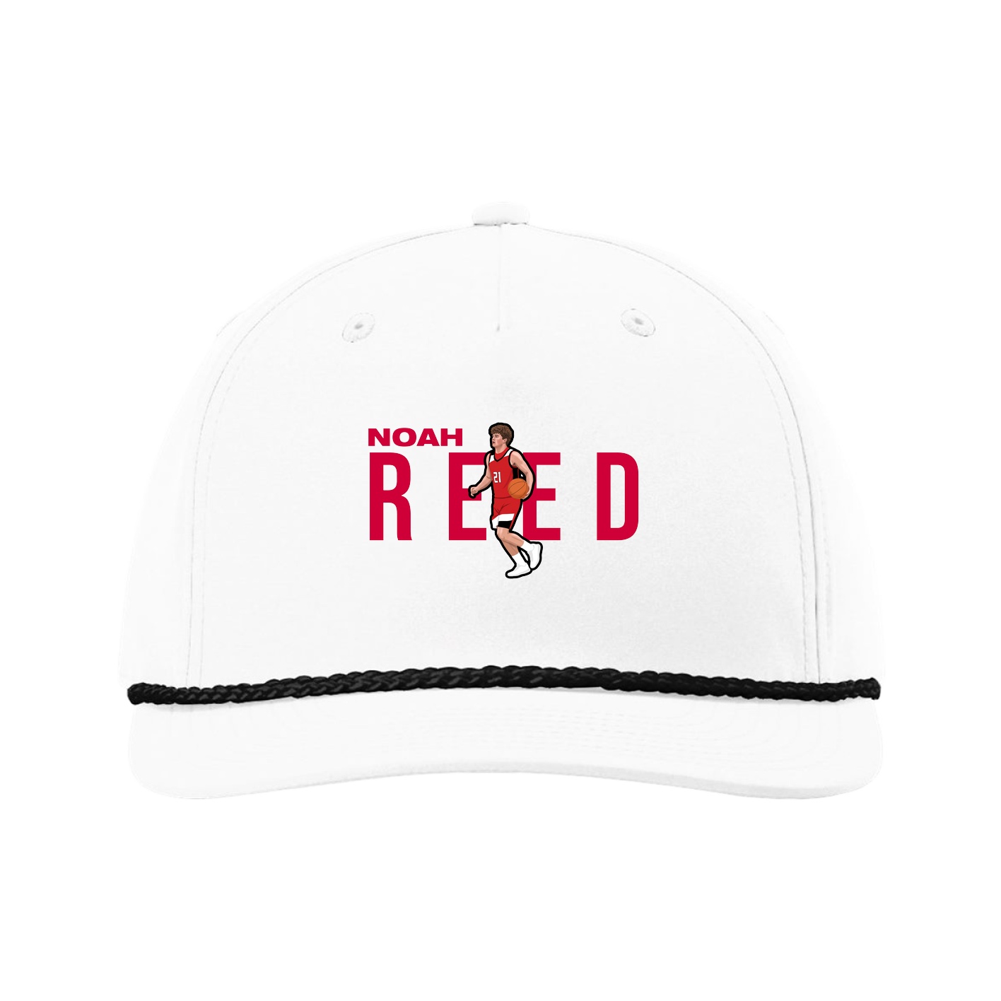 Five-Panel Classic Rope Cap — Player Name in White