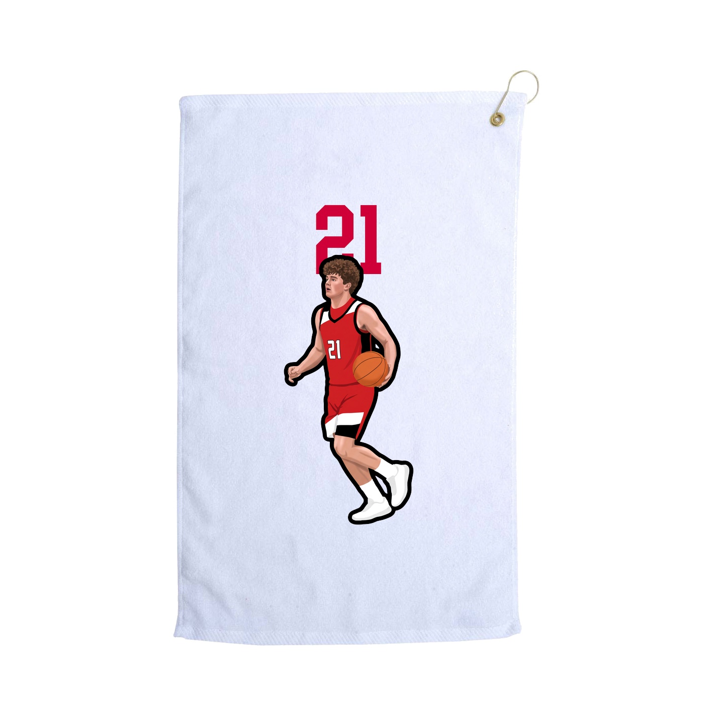 Golf Towel — Number Top in White
