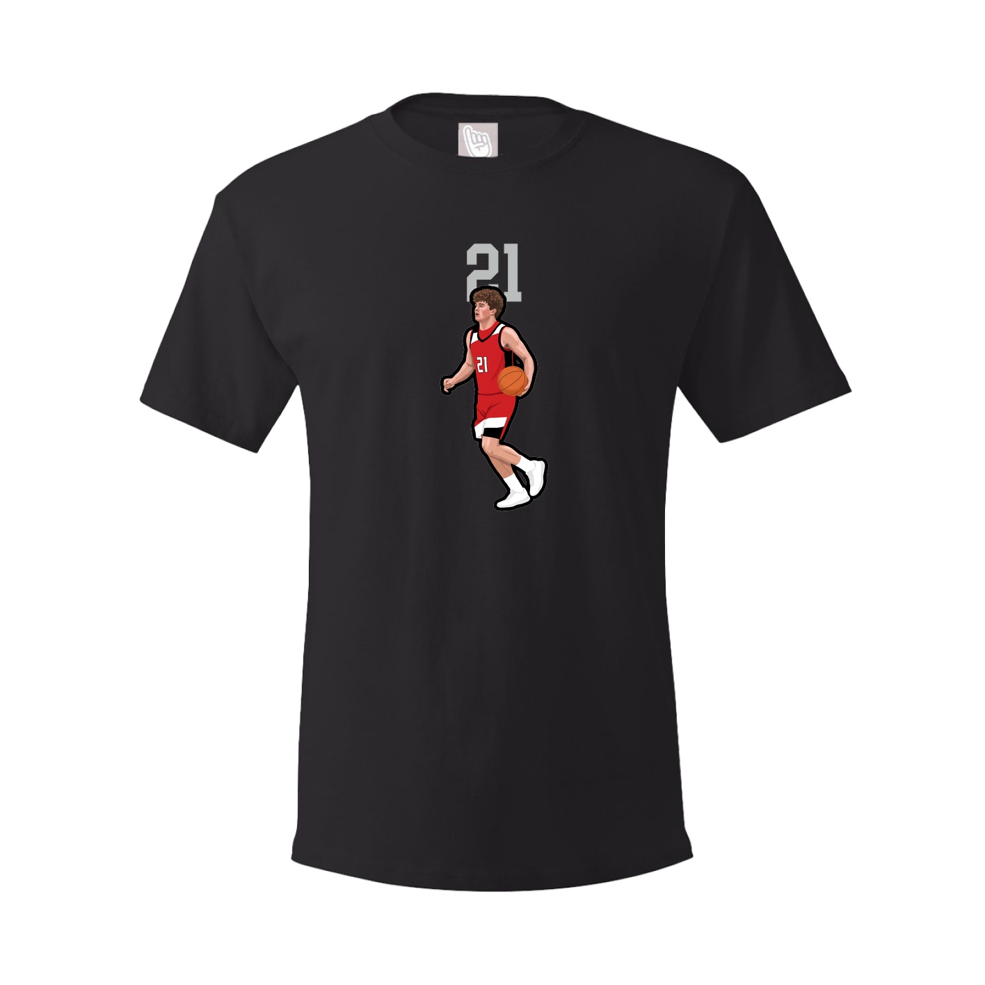 Youth Tee — Number Top in Black