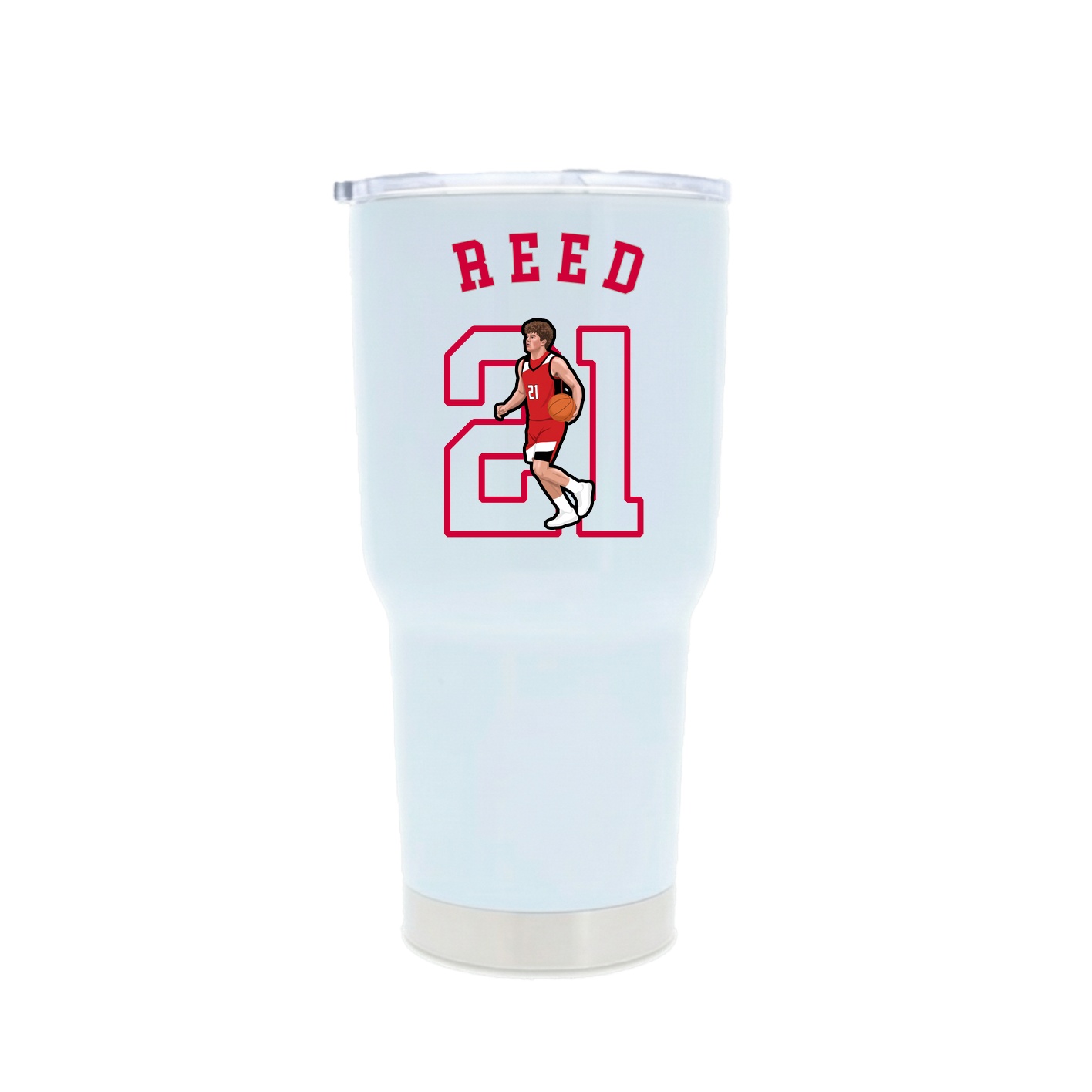30oz Stainless Steel Tumbler — Shirsey Arch in White