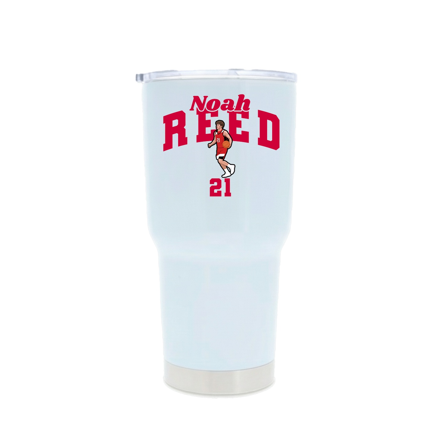 30oz Stainless Steel Tumbler — Signature Arch in White