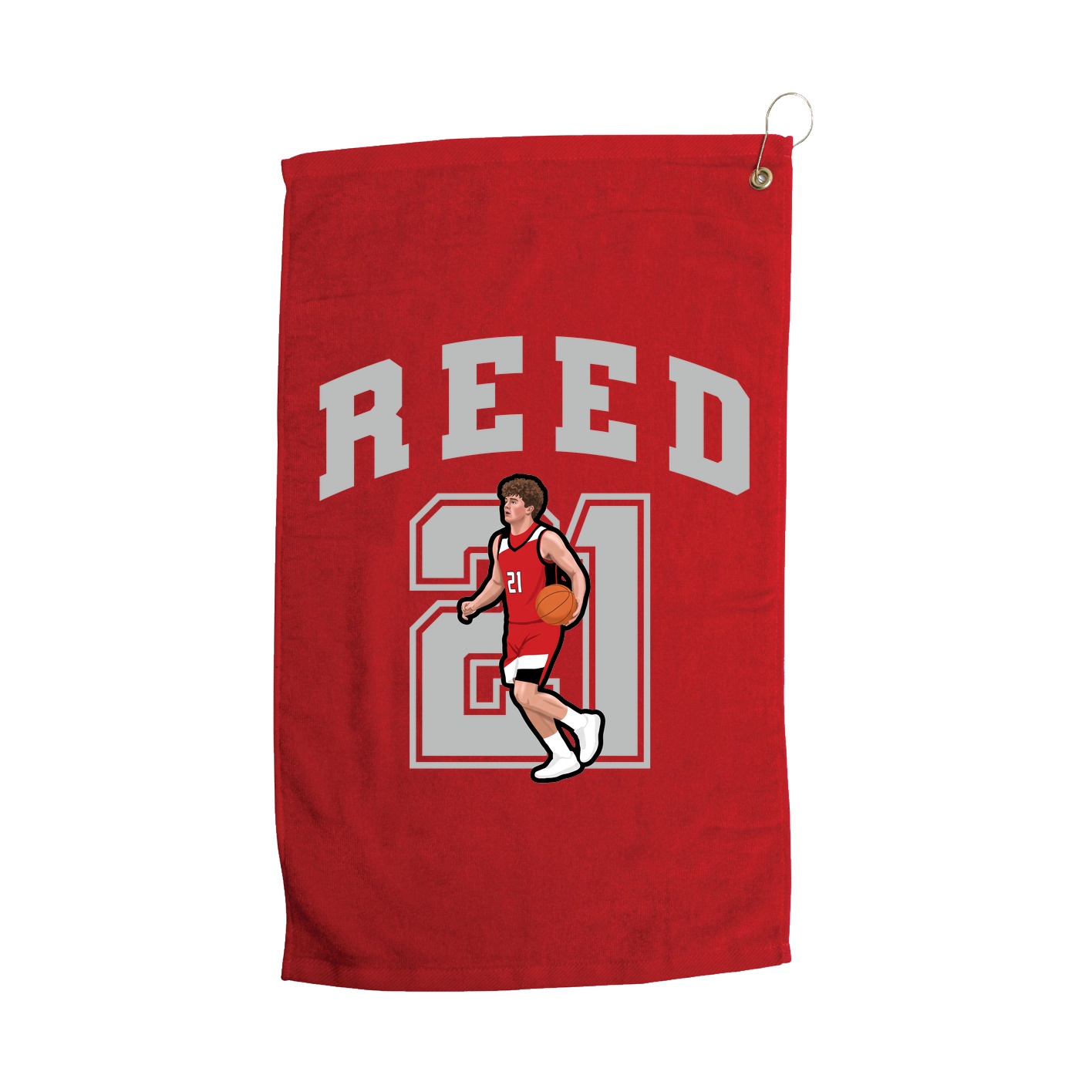 Golf Towel — Number in Red