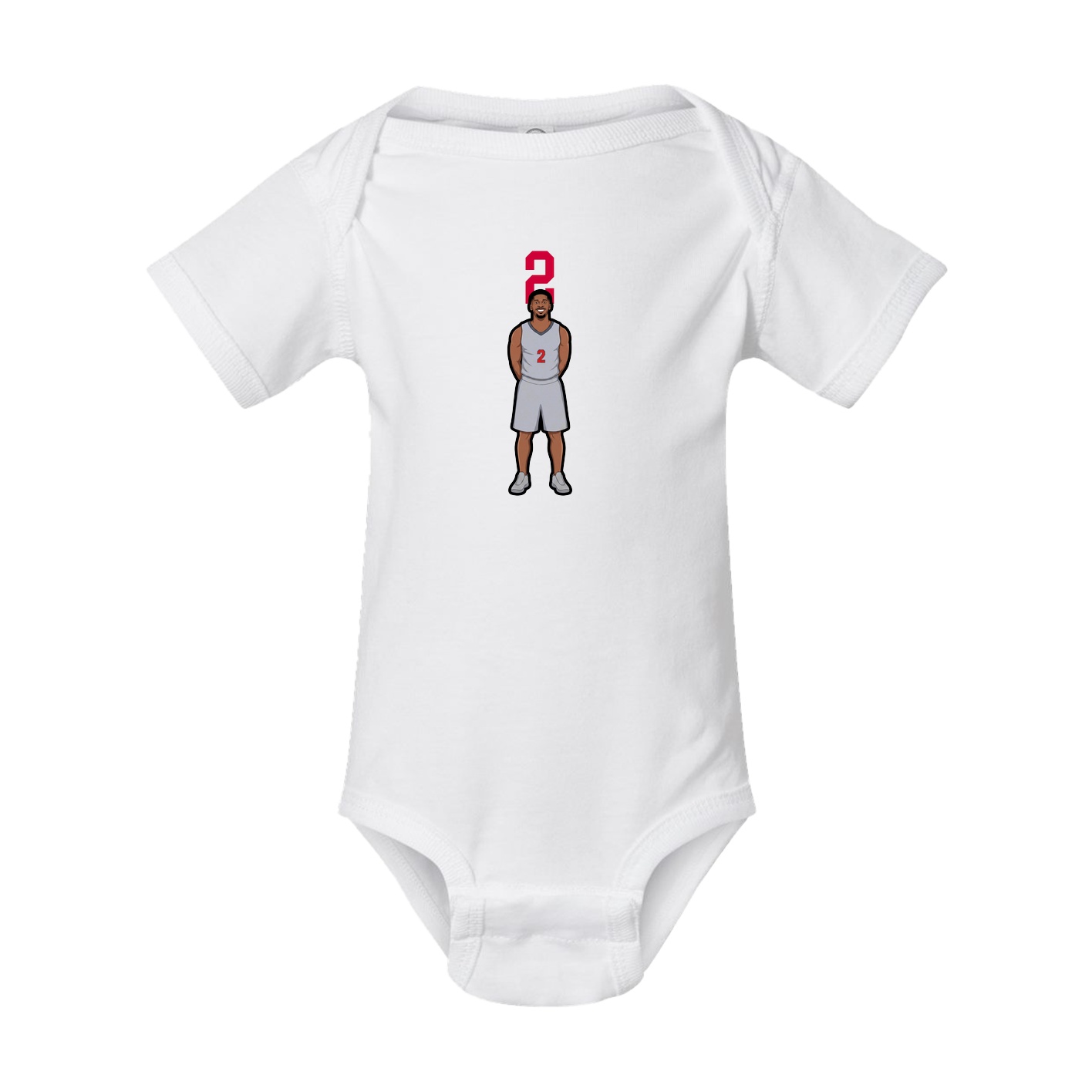 Baby Onesie — Number Top in White
