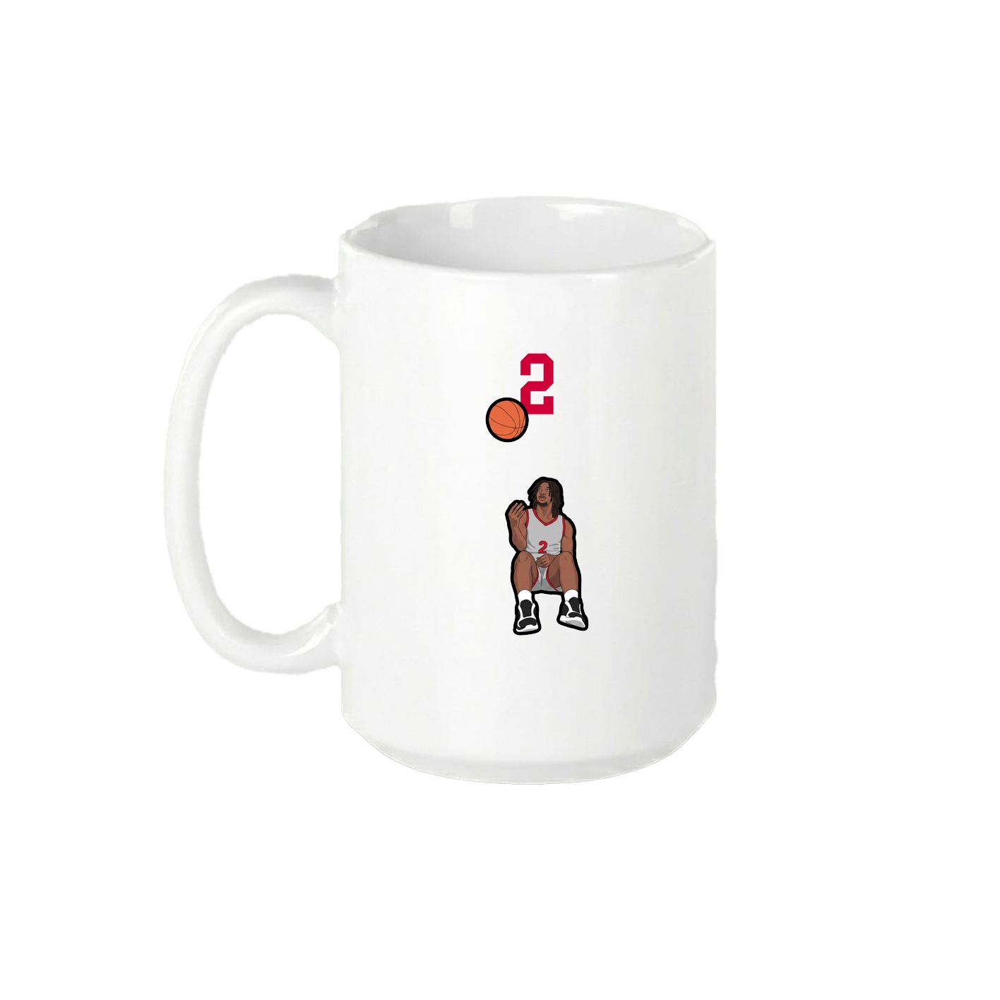 15oz Coffee Mug — Number Top in White