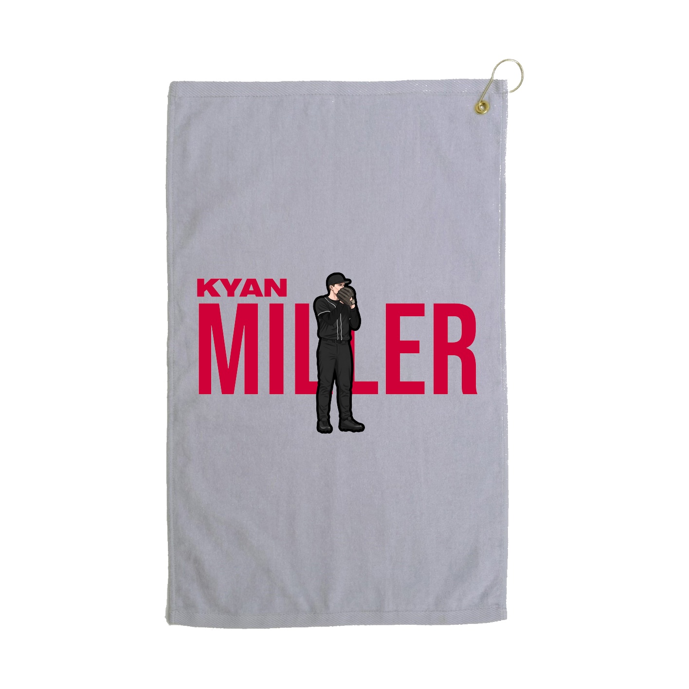 Golf Towel — Player Name in Grey