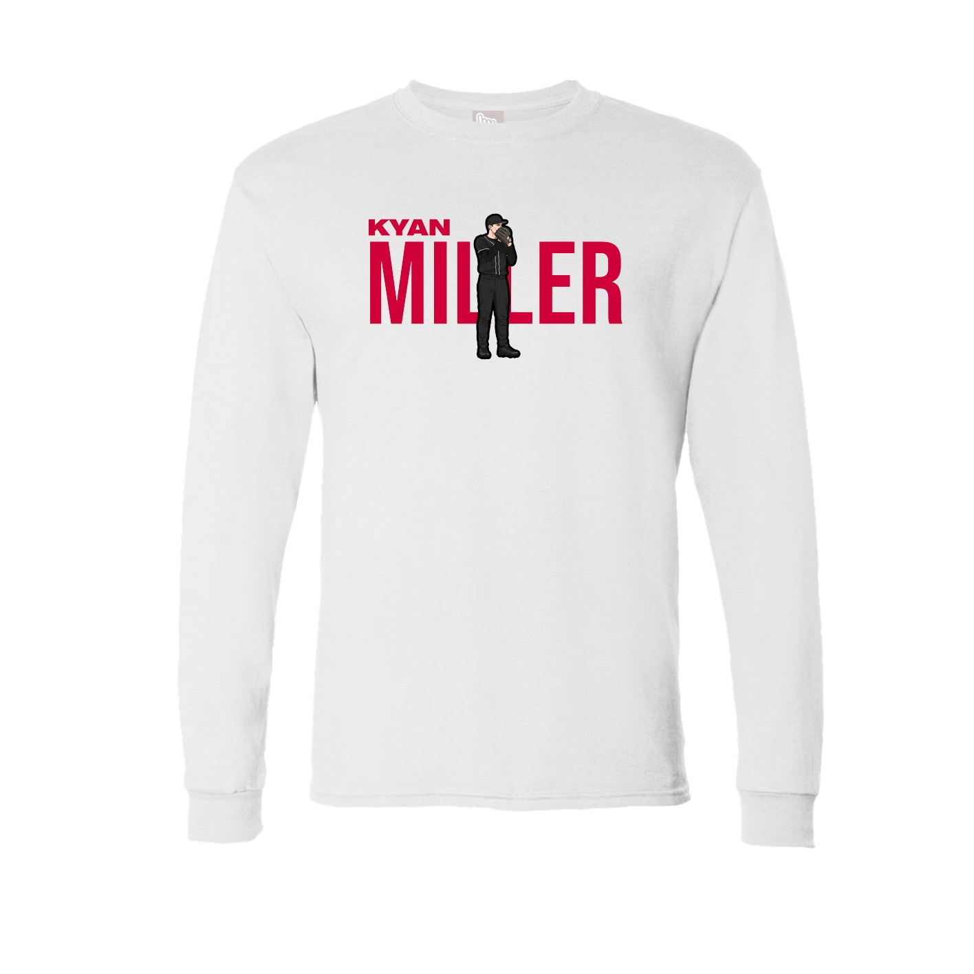 Long Sleeve Tee — Player Name in White