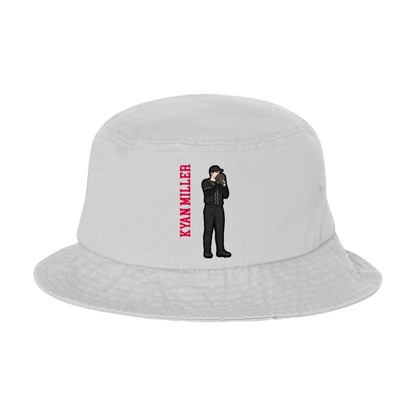 Bucket Cap — Name Vertical in White