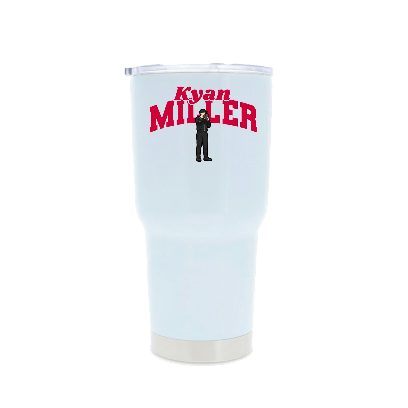 30oz Stainless Steel Tumbler — Signature Arch in White