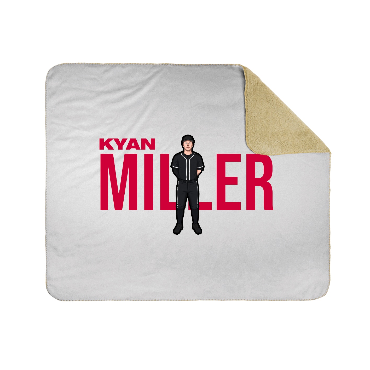 Throw Blanket — Player Name in White