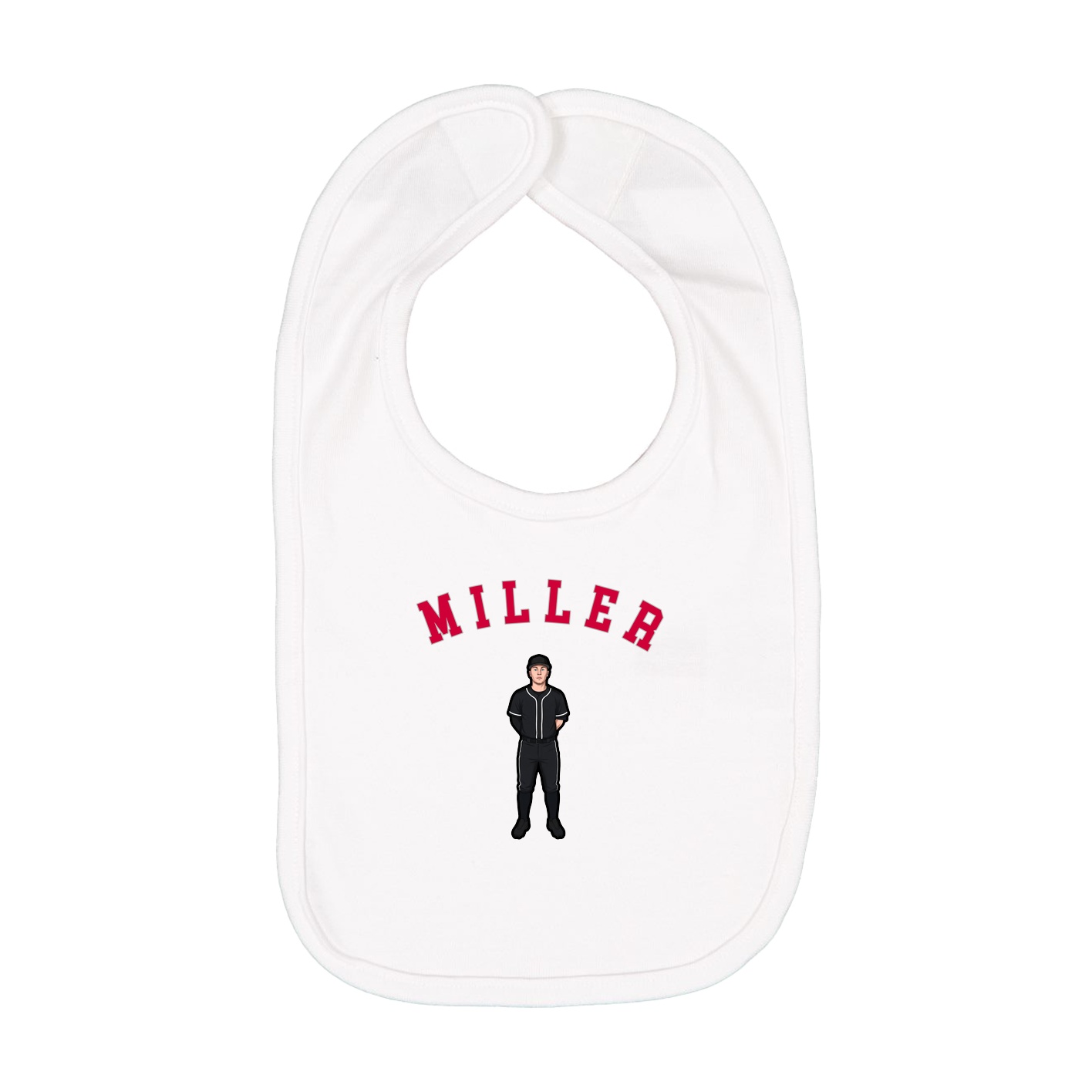 Infant Bib — Shirsey Arch in White