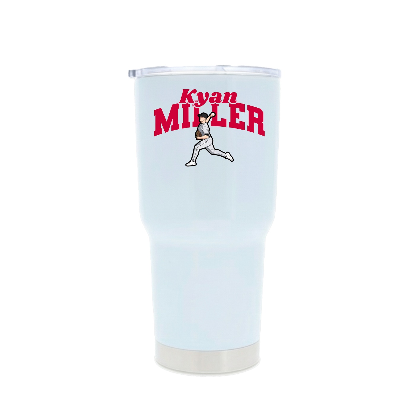 30oz Stainless Steel Tumbler — Signature Arch in White