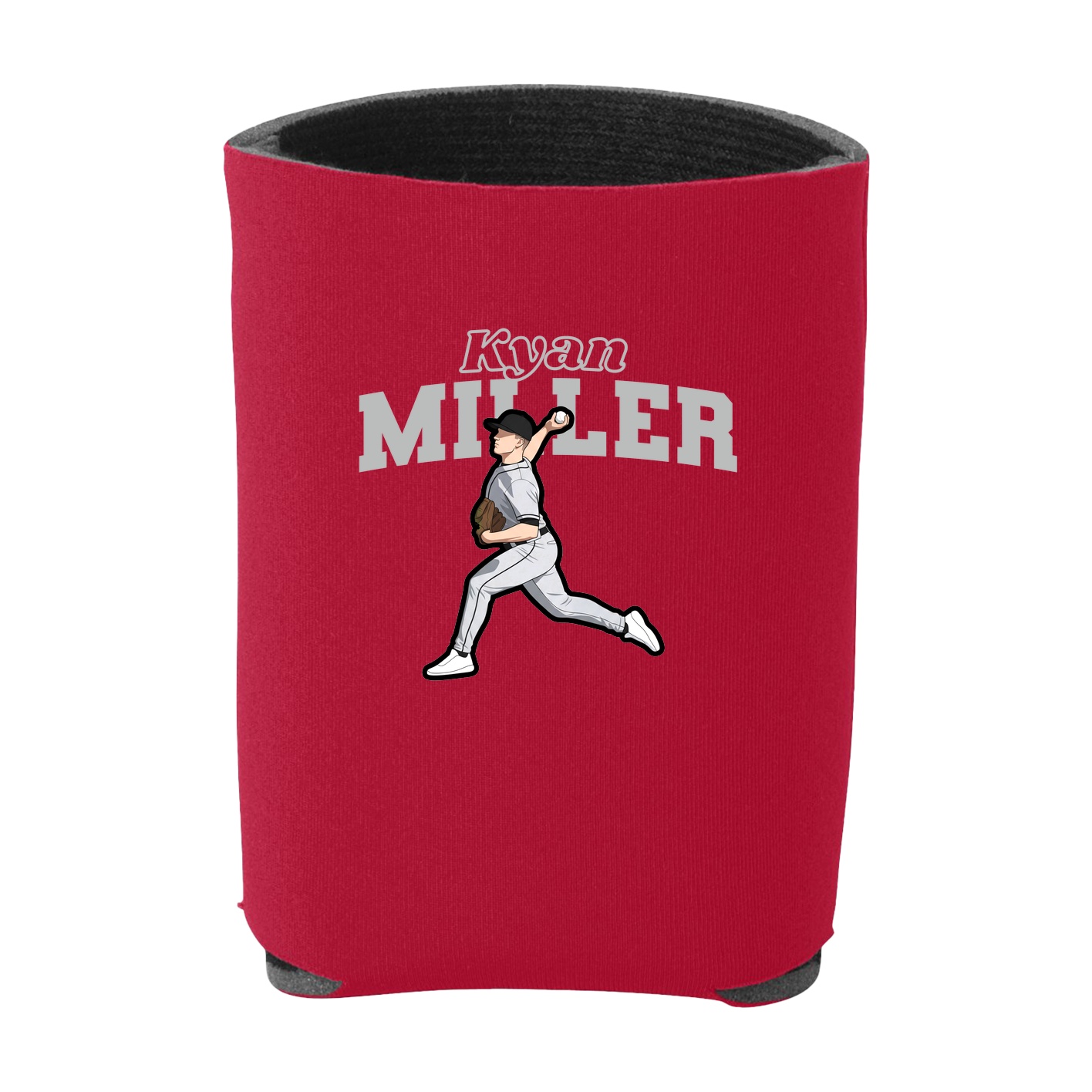 Can Holder — Name Arch in Red