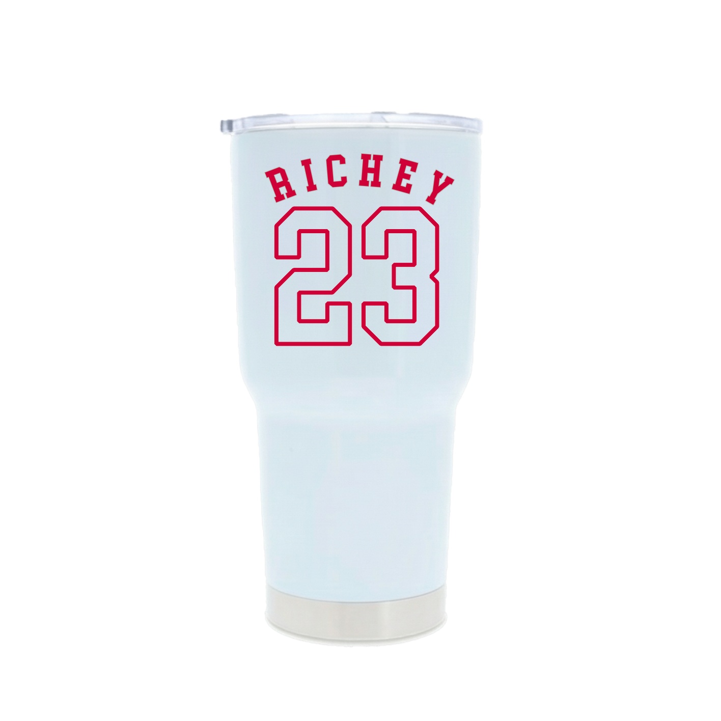 30oz Stainless Steel Tumbler — Shirsey Arch in White