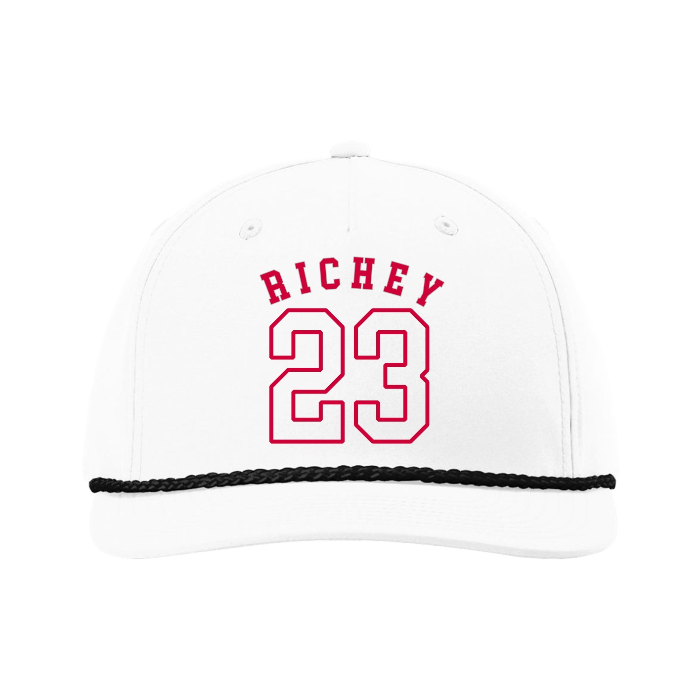 Five-Panel Classic Rope Cap — Shirsey Arch in White