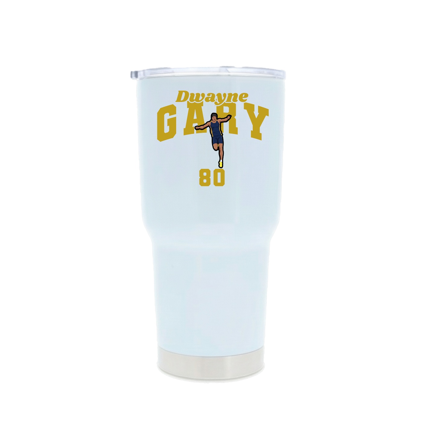 30oz Stainless Steel Tumbler — Signature Arch in White