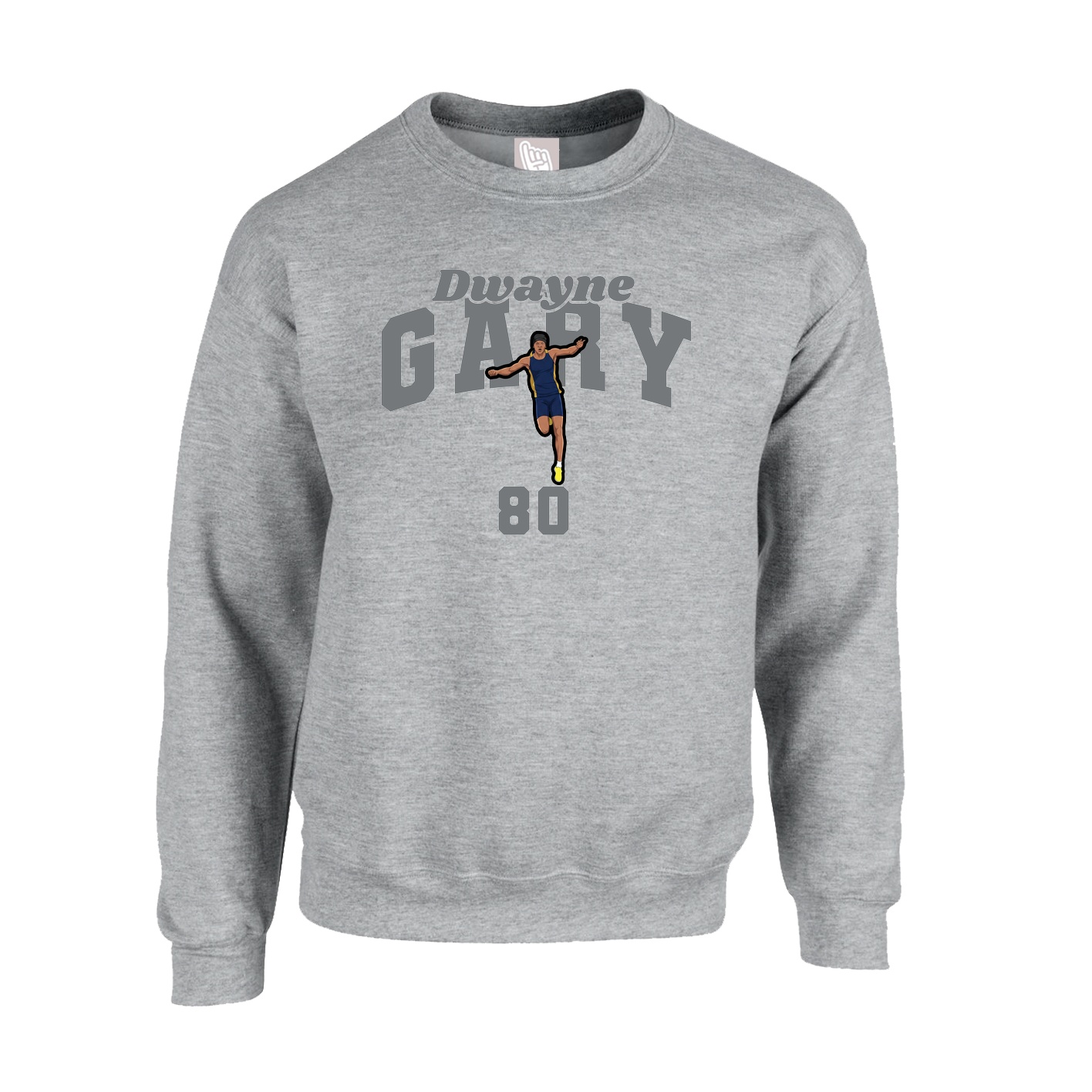 Fleece Crew — Signature Arch in Grey