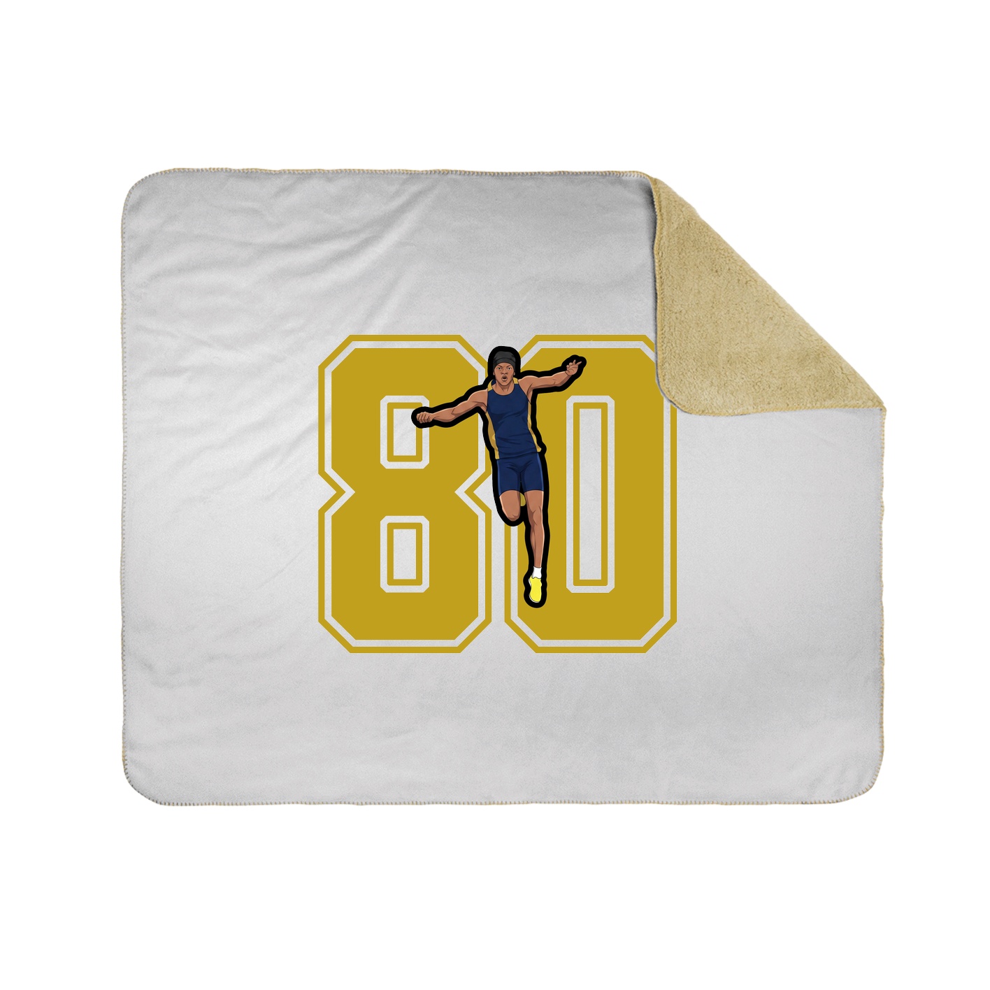 Throw Blanket — Number in White
