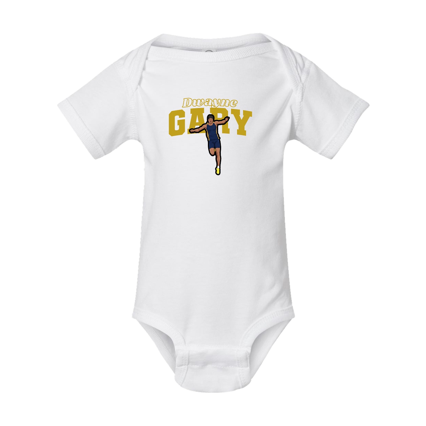 Baby Onesie — Name Arch in White