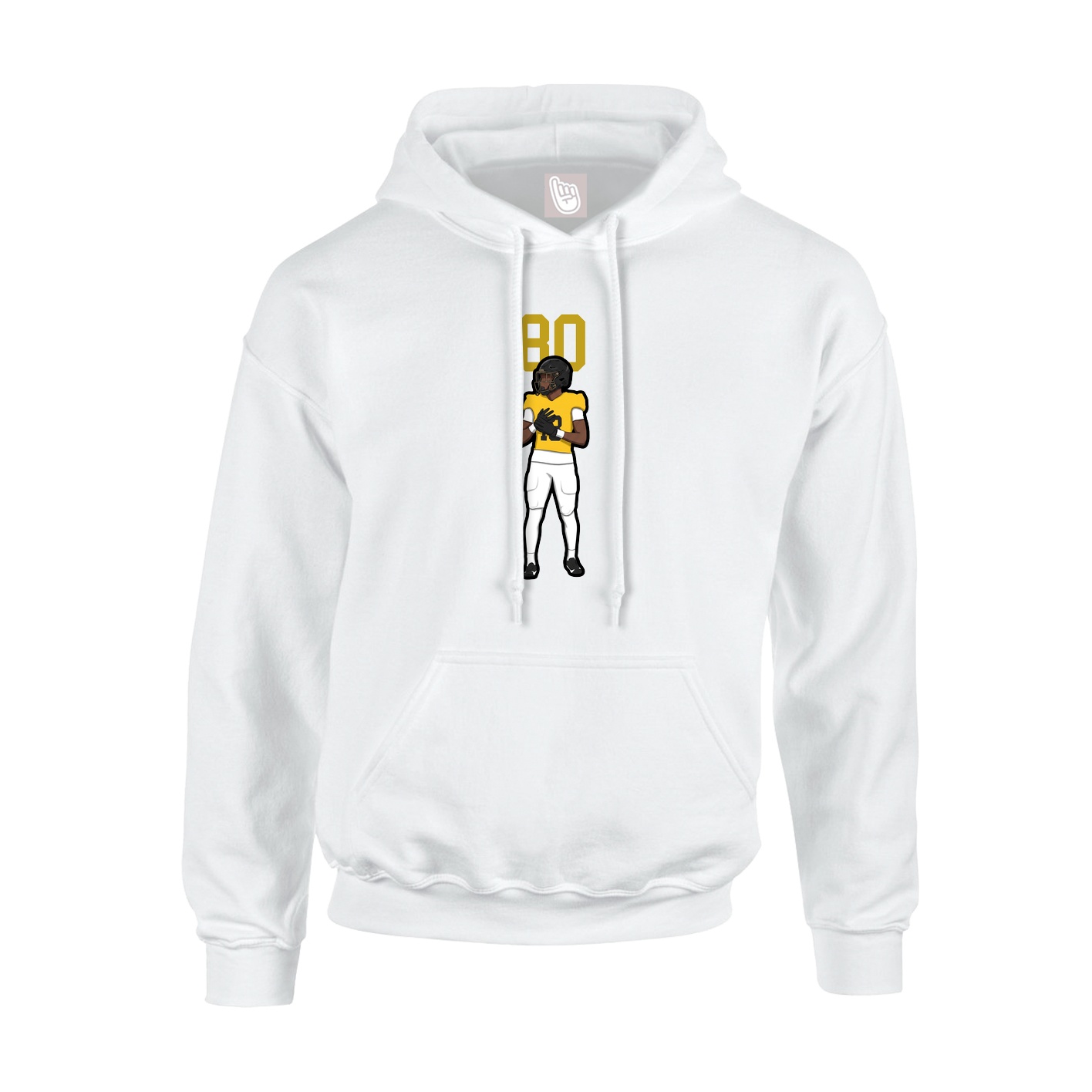 Hoodie — Number Top in White
