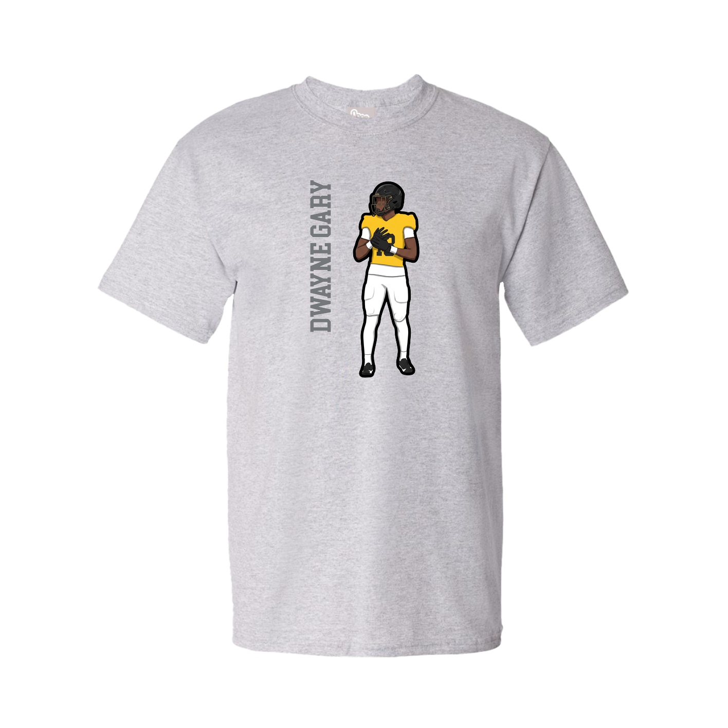 Tee — Name Vertical in Grey