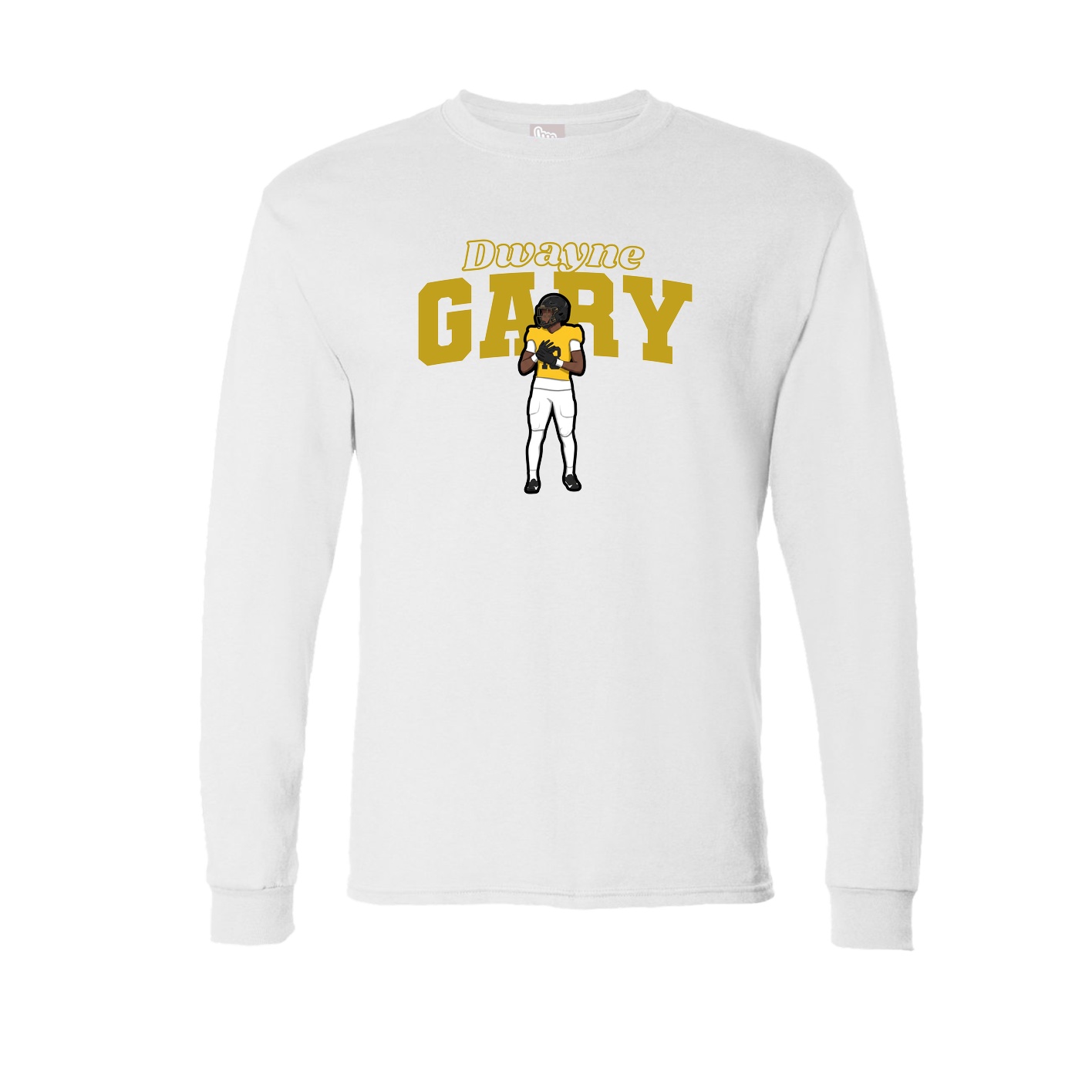 Long Sleeve Tee — Name Arch in White