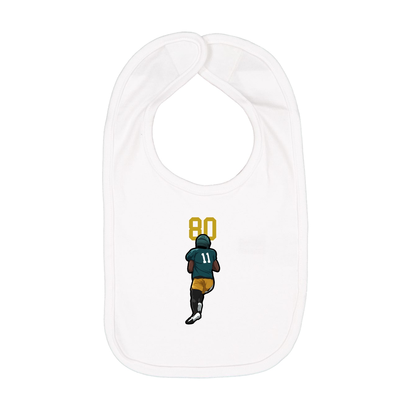 Infant Bib — Number Top in White