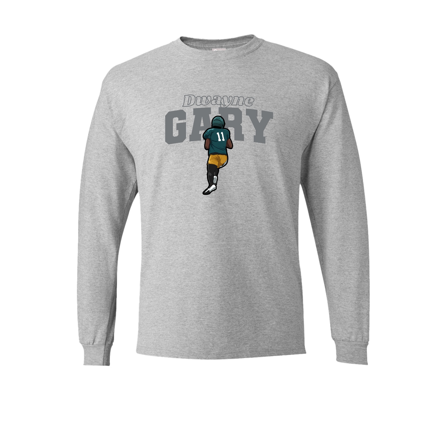 Long Sleeve Tee — Name Arch in Grey