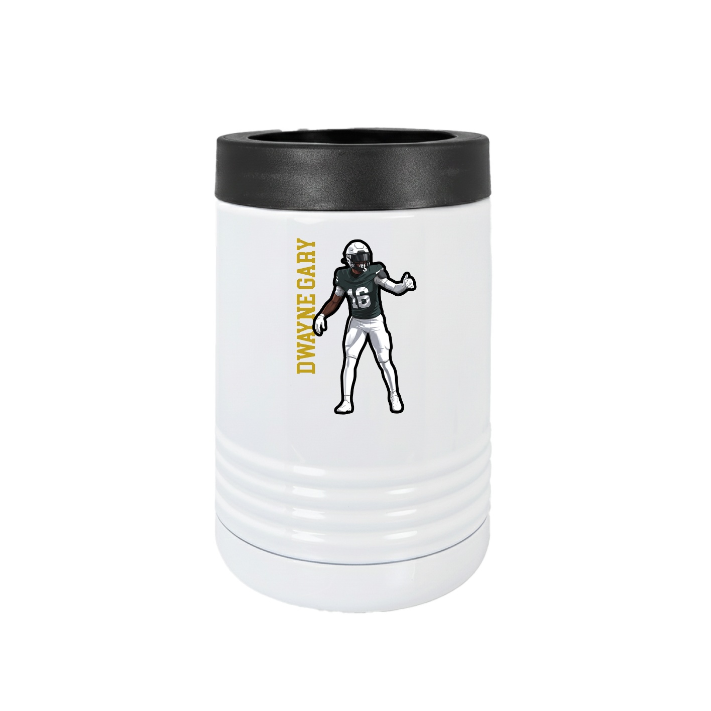 Beverage Holder — Name Vertical in White