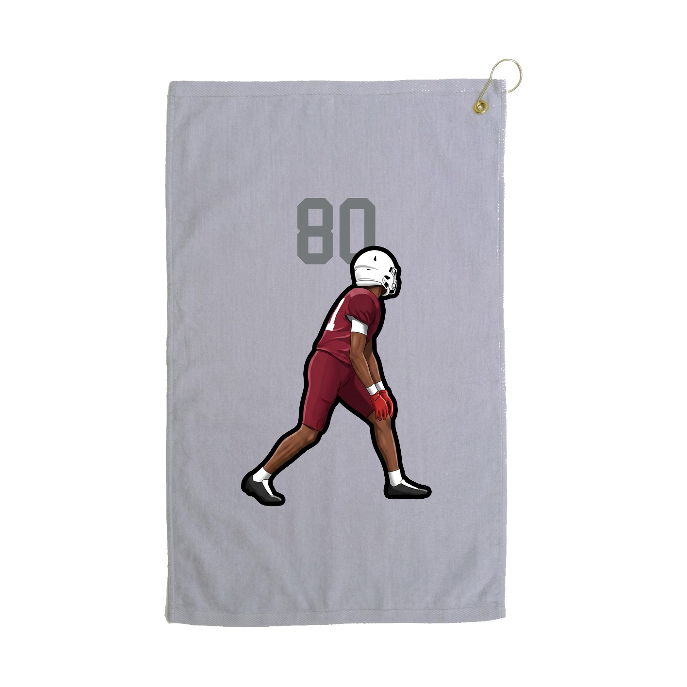 Golf Towel — Number Top in Grey