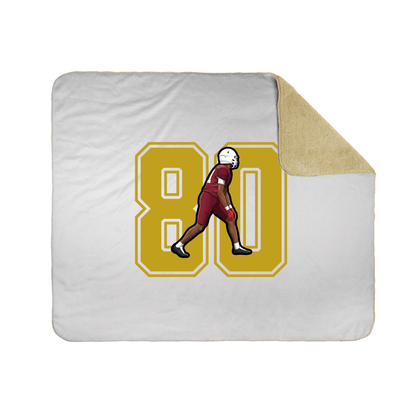 Throw Blanket — Number in White
