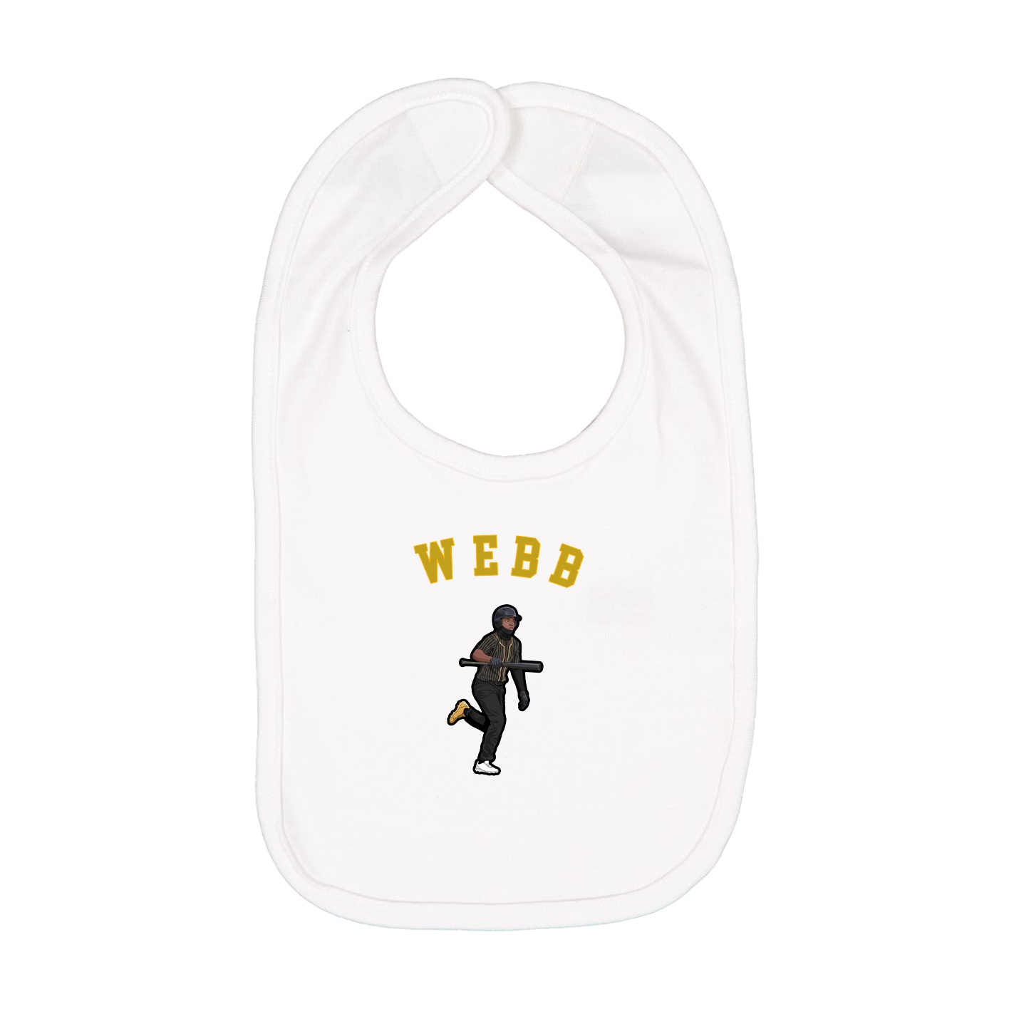 Infant Bib — Shirsey Arch in White